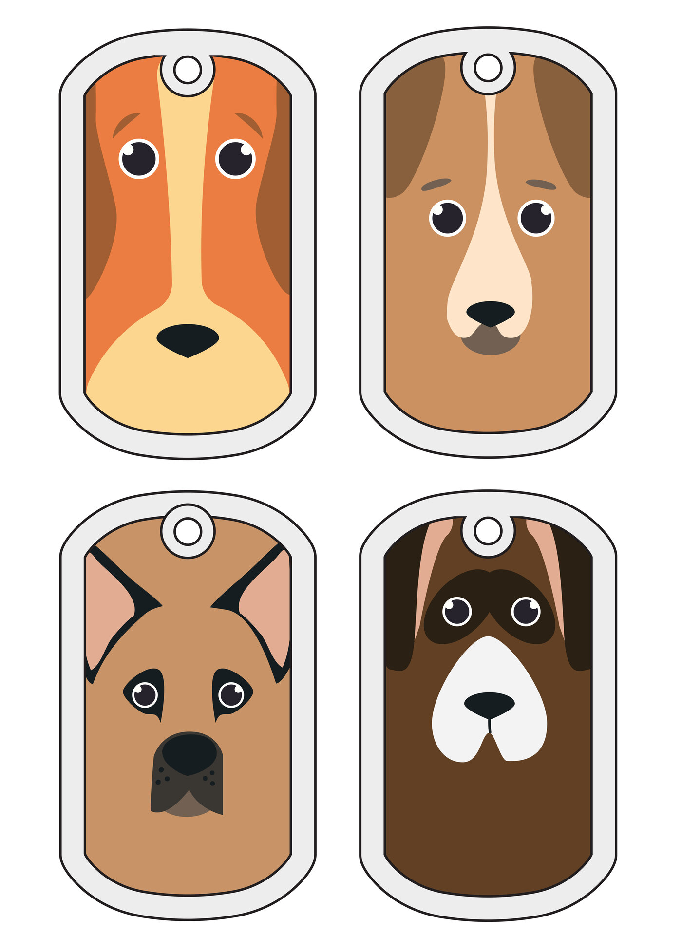 Unique Dog Tag Template for Pets