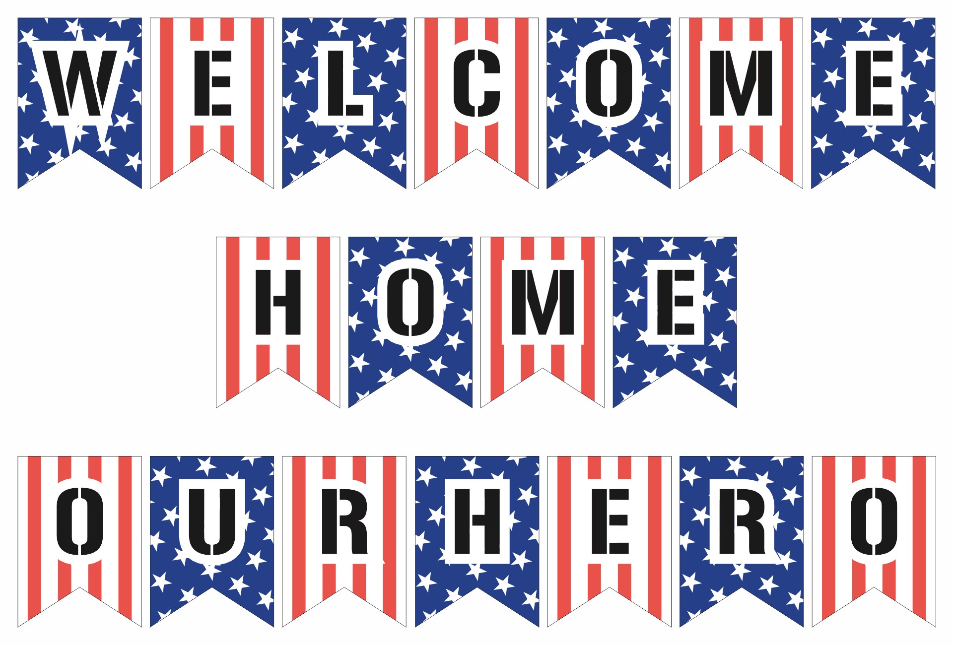 Welcome Home Banner Printable for Military Families