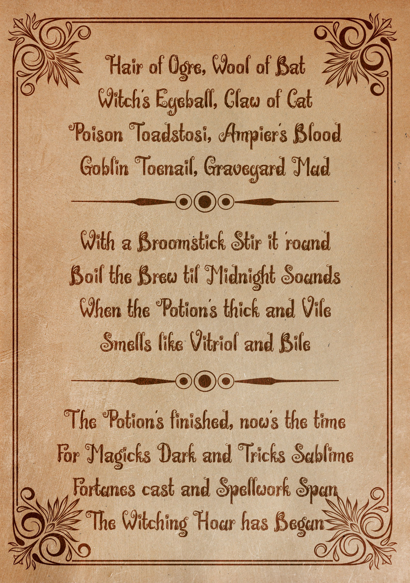 Witches Spell Book Printable