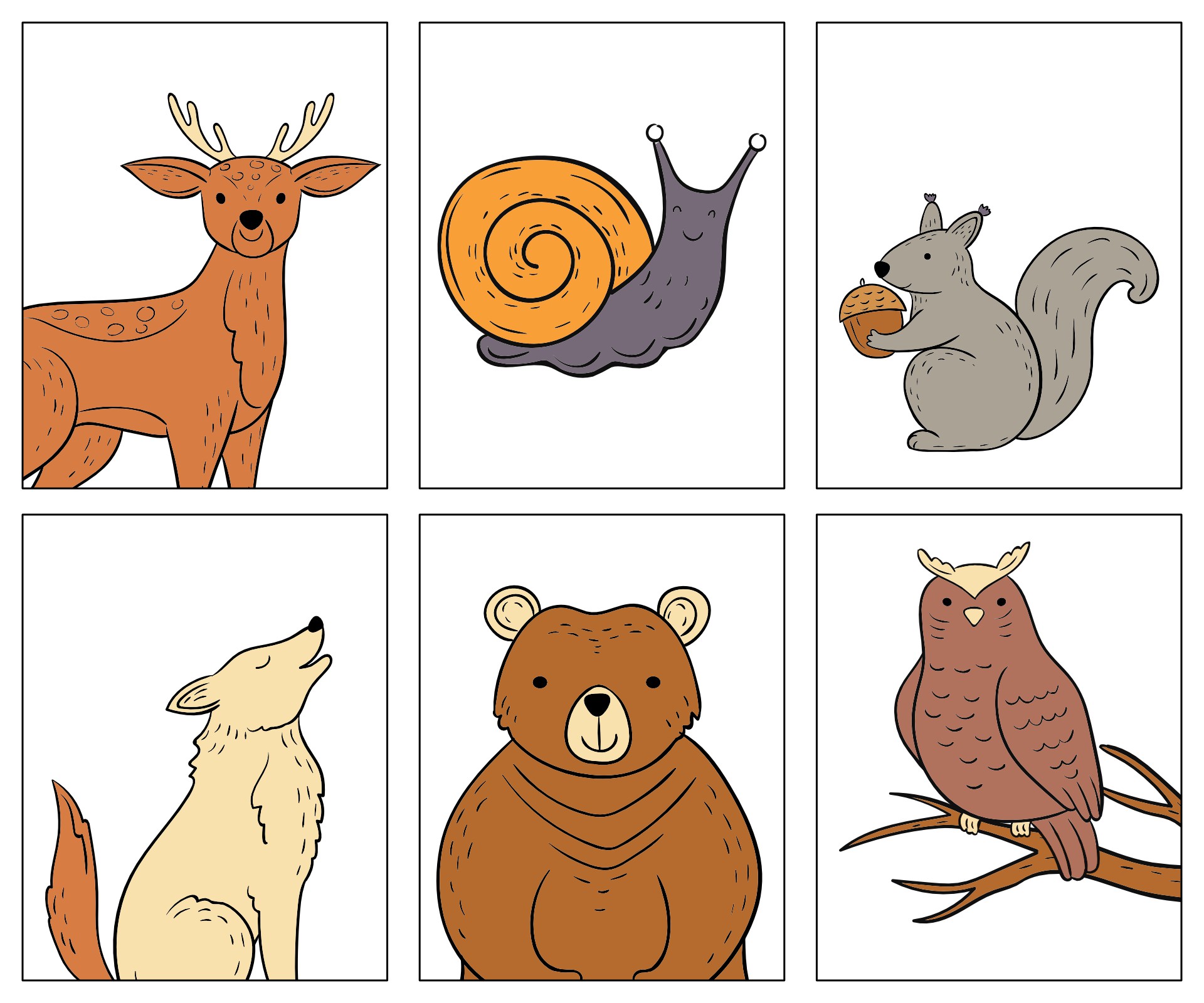 Woodland Animals Printable Wall Art