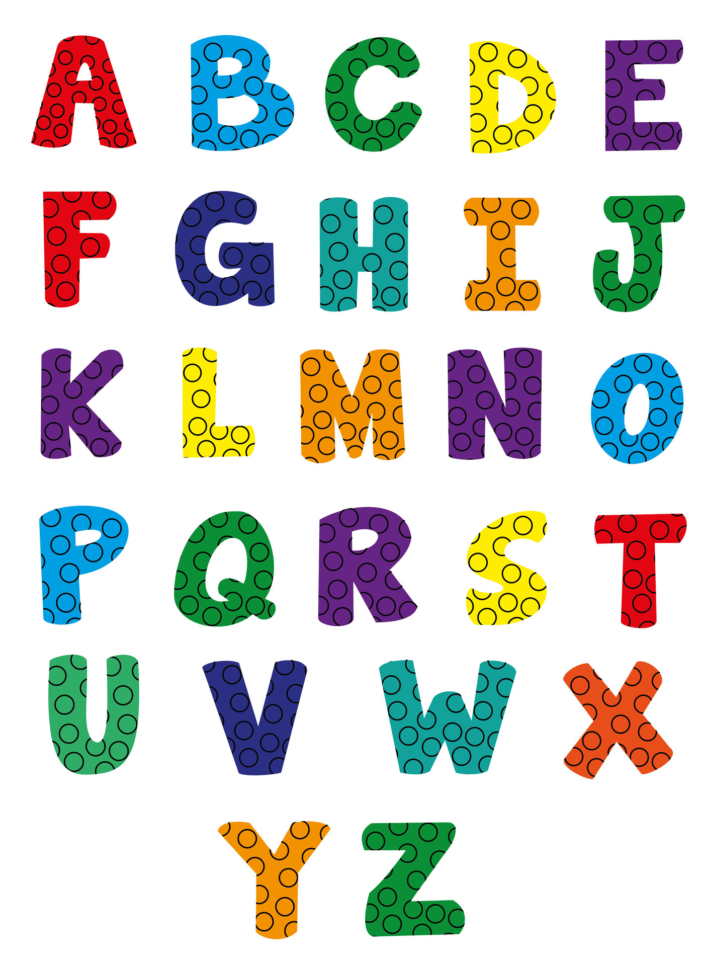 Word Art Printable Alphabet for Bulletin Boards