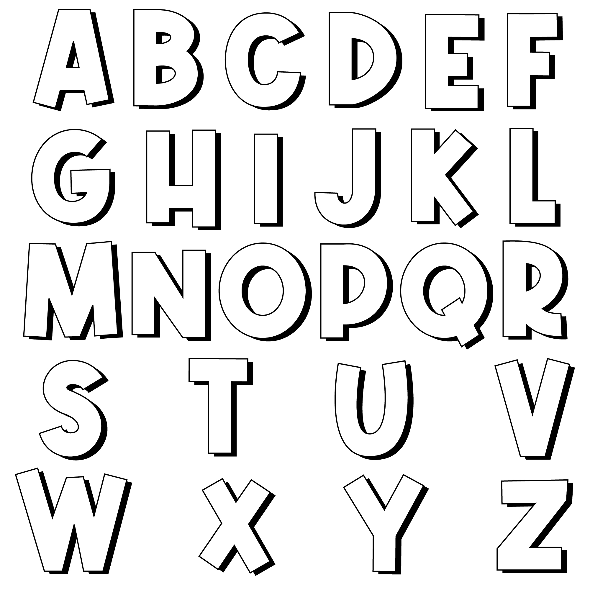 6 Inch Alphabet Letters Printable