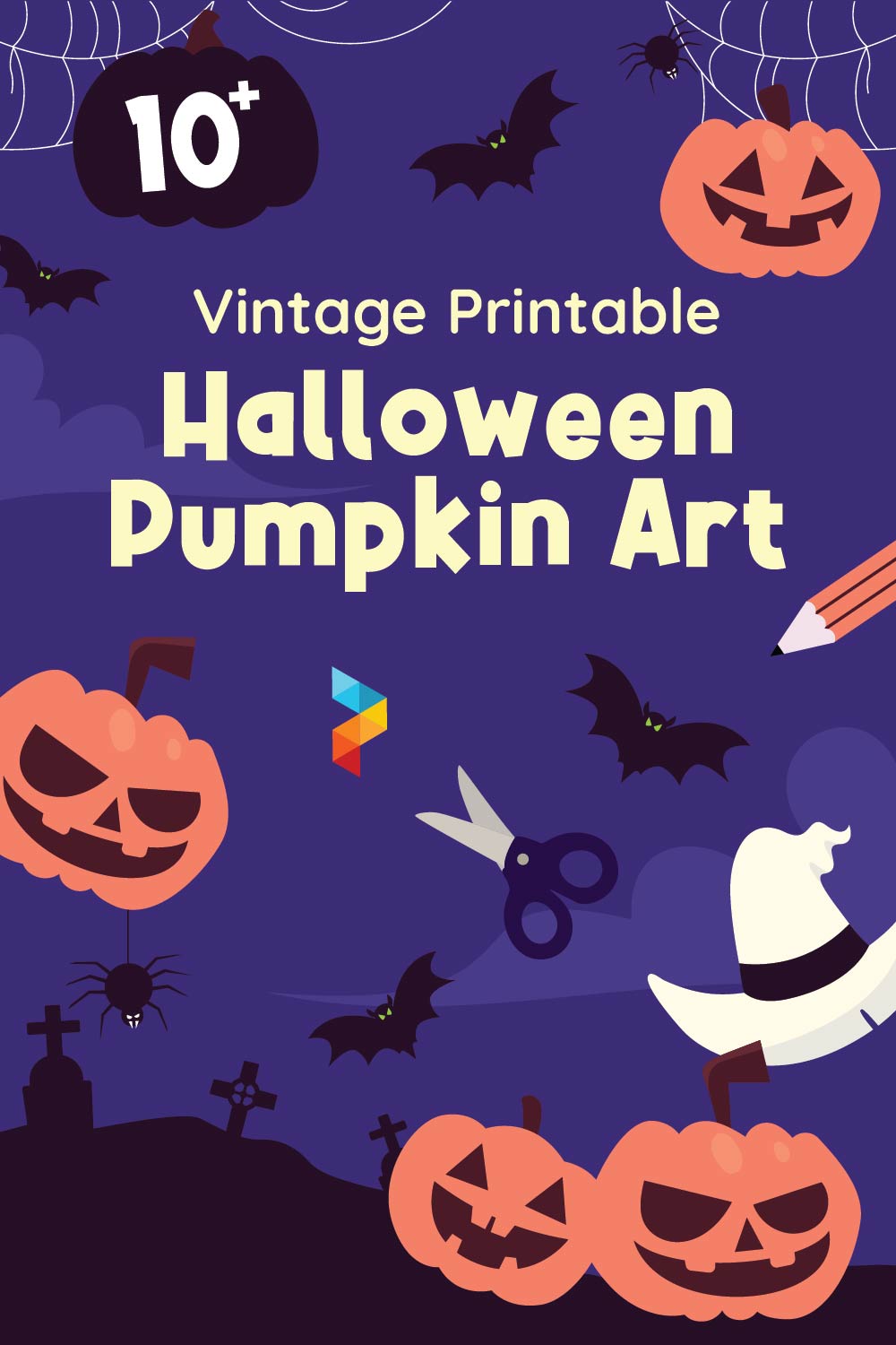 Vintage Halloween Pumpkin Art