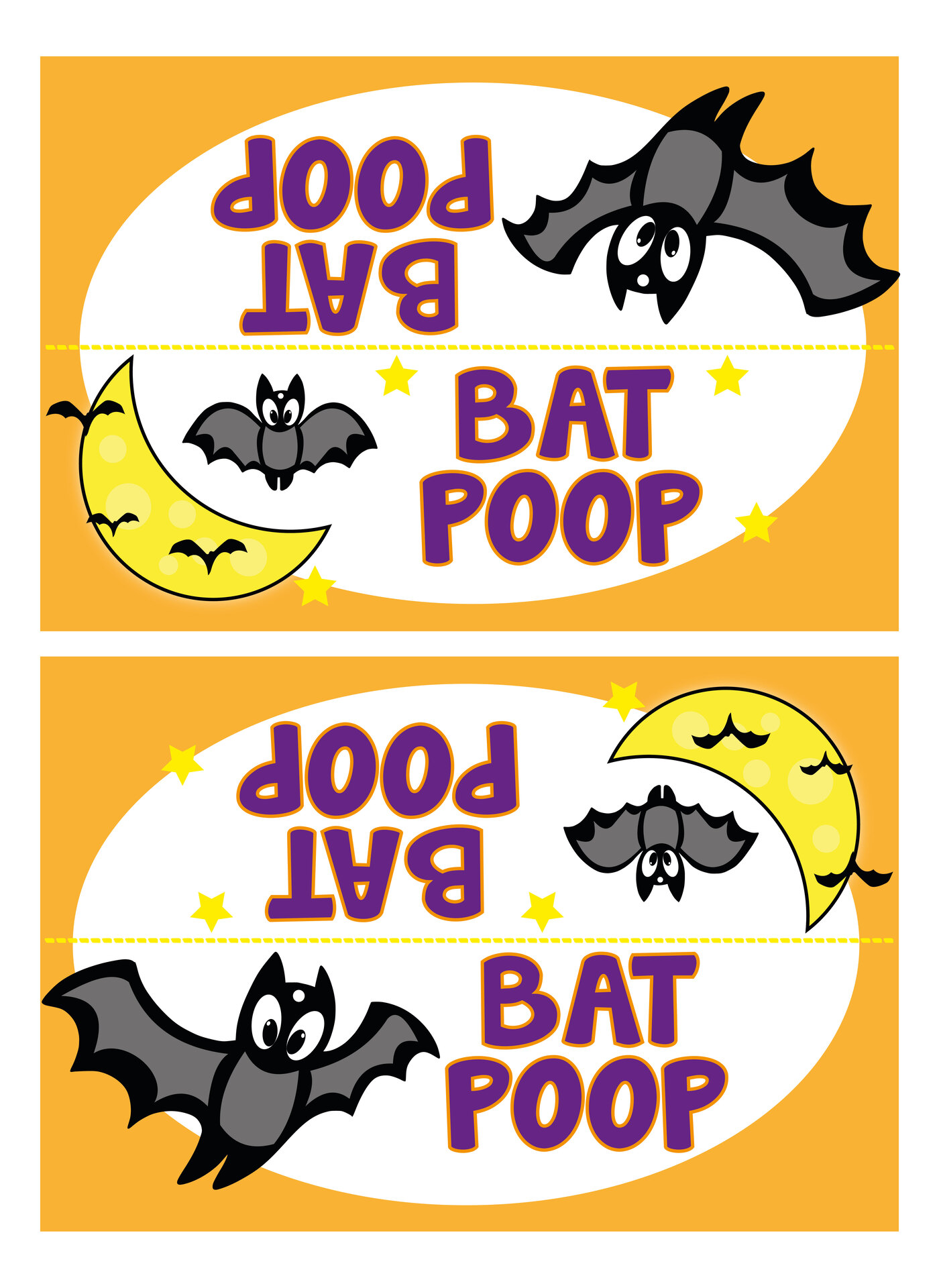 Bat Poop Treat Topper Printable