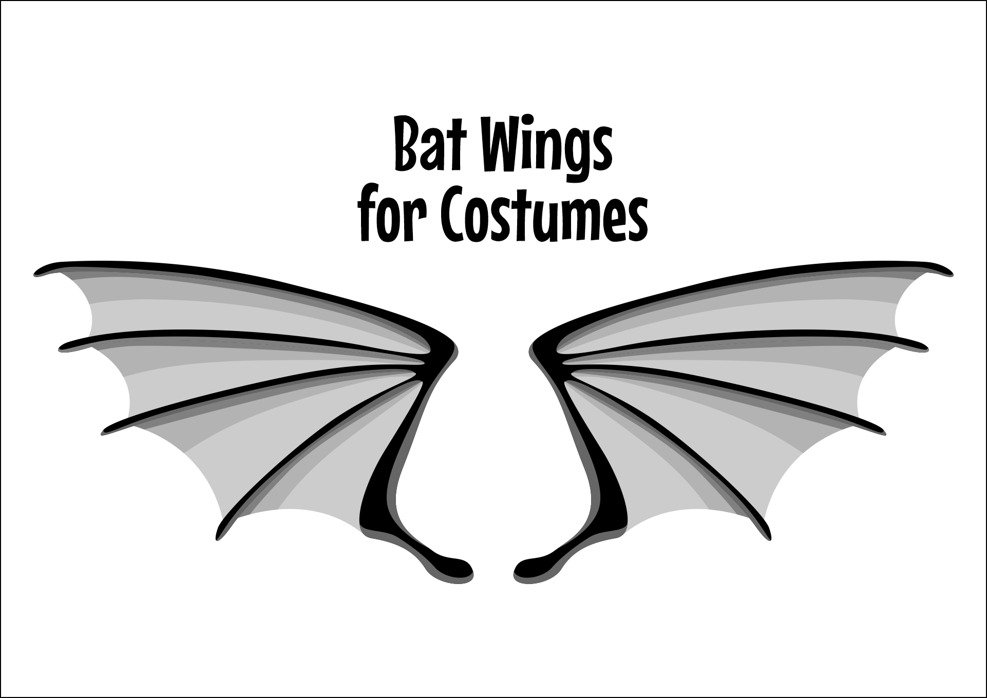 Bat Wing Printable Props for Costumes