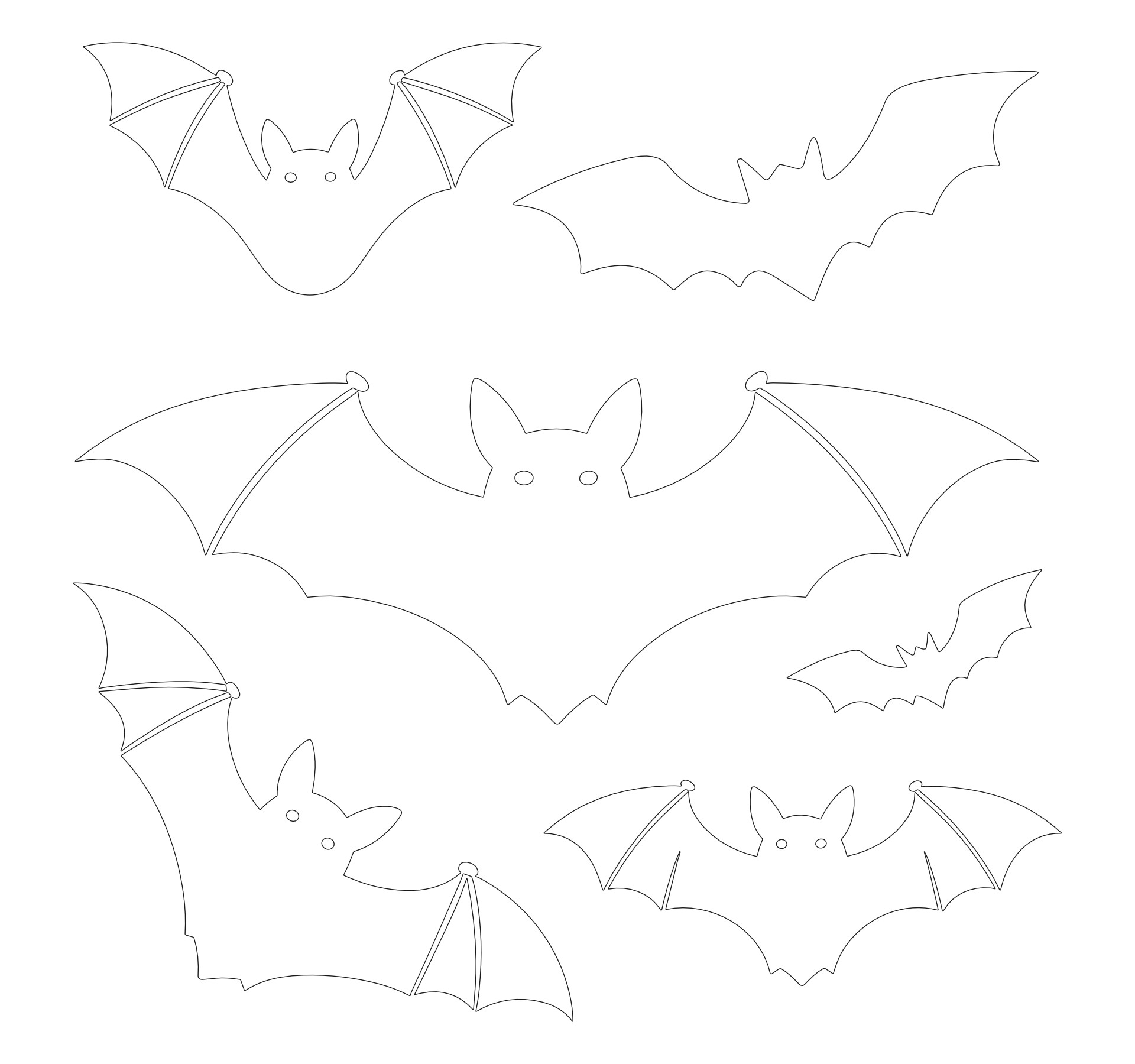 Big Bat Wall Art Templates