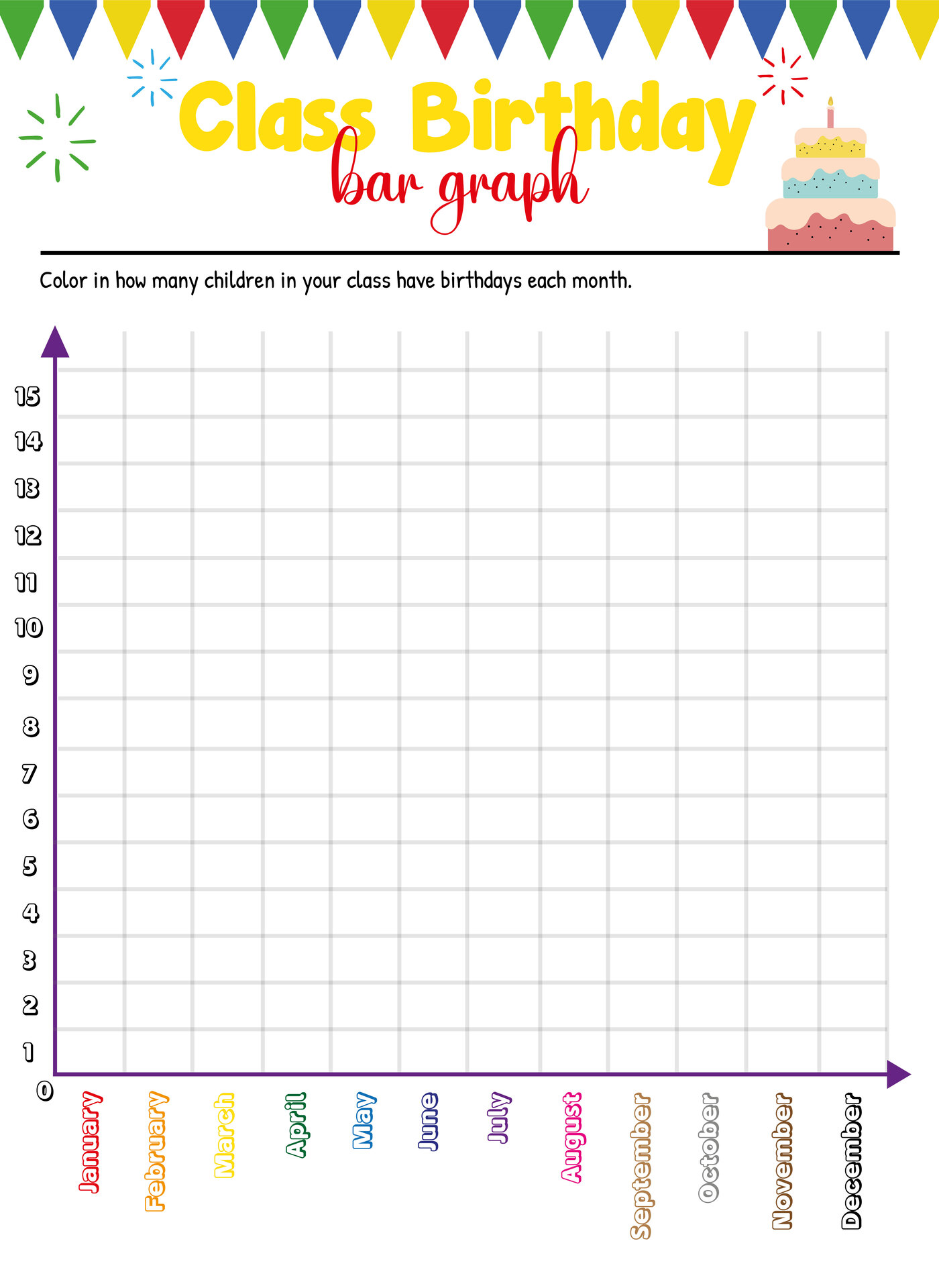 Birthday Bar Graph for Classroom