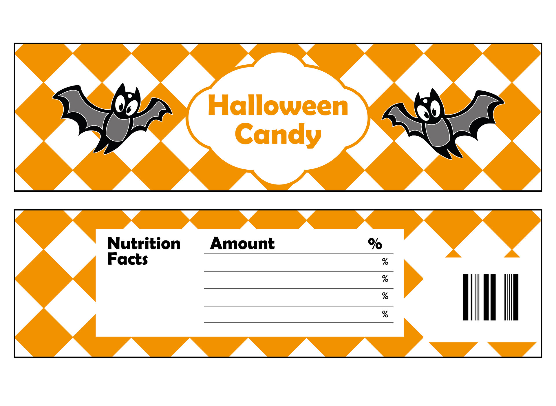 Candy Bar Tags Printable for Halloween