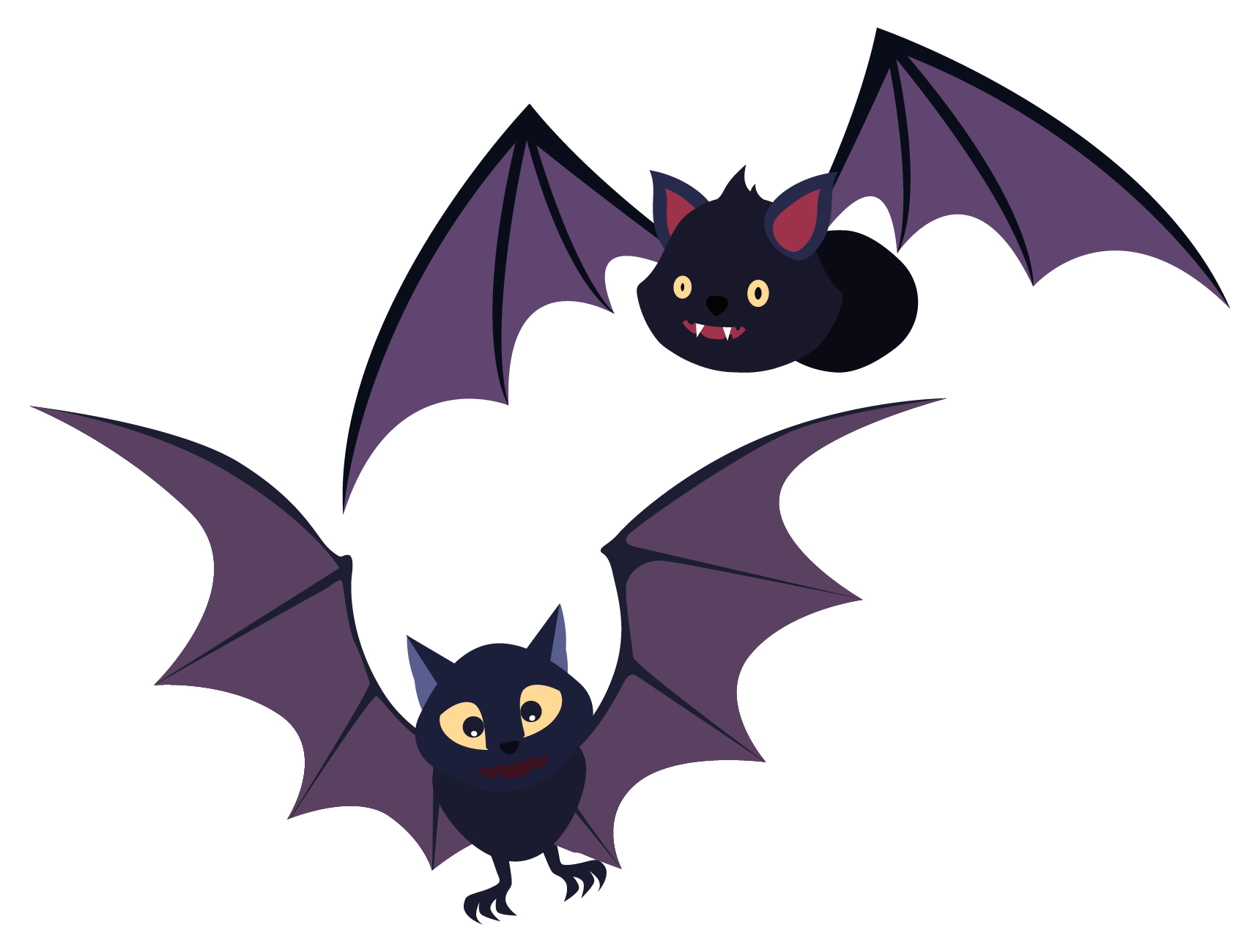 Cartoons of Vampire Bats for Printing