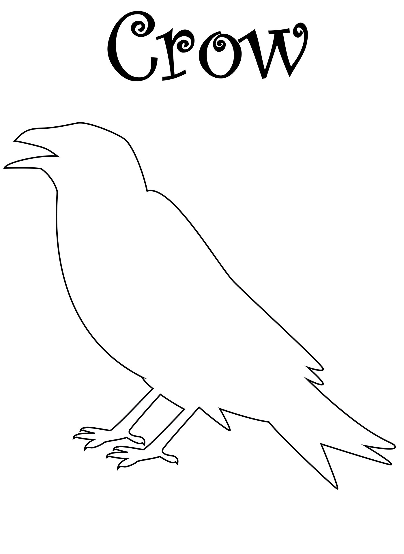 Crow Stencil Outlines for Crafting