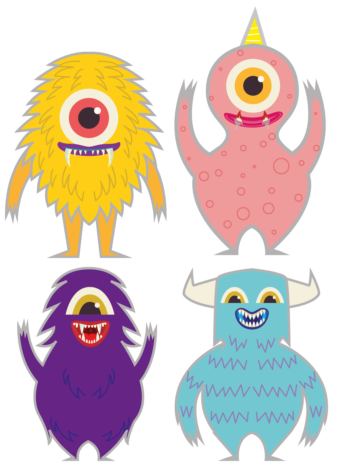 Cute Monster Sticker Printables