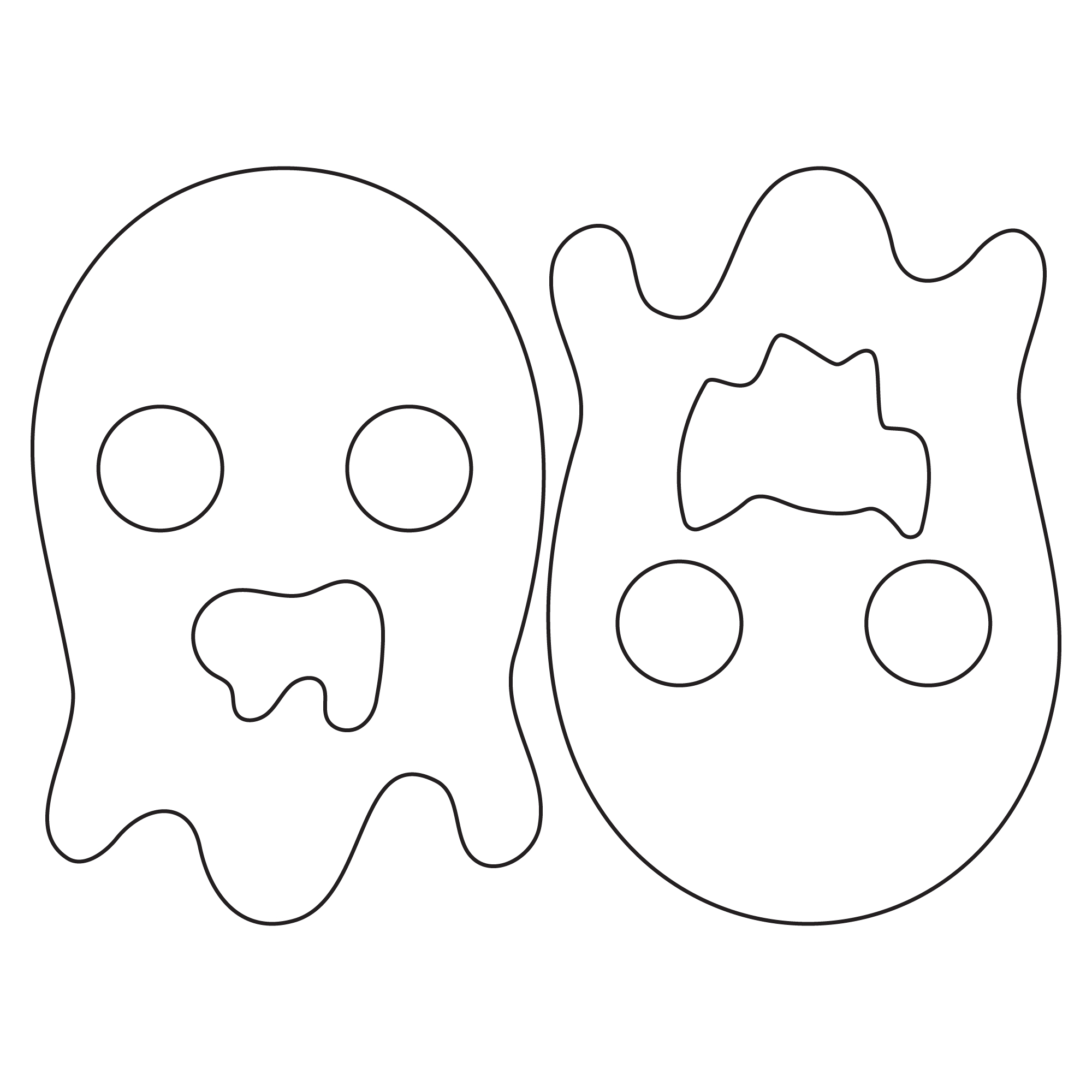 Easy Print Ghost Mask for School Projects