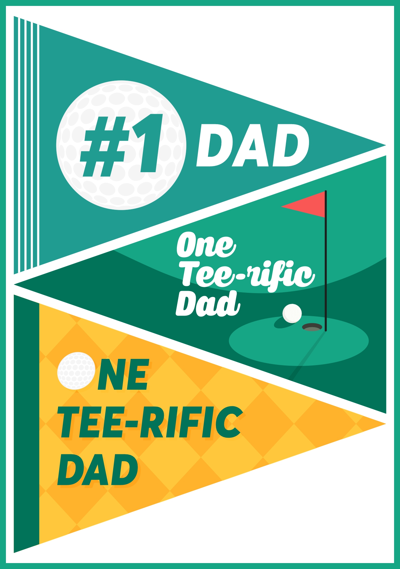 Fathers Day Golf Flags Template