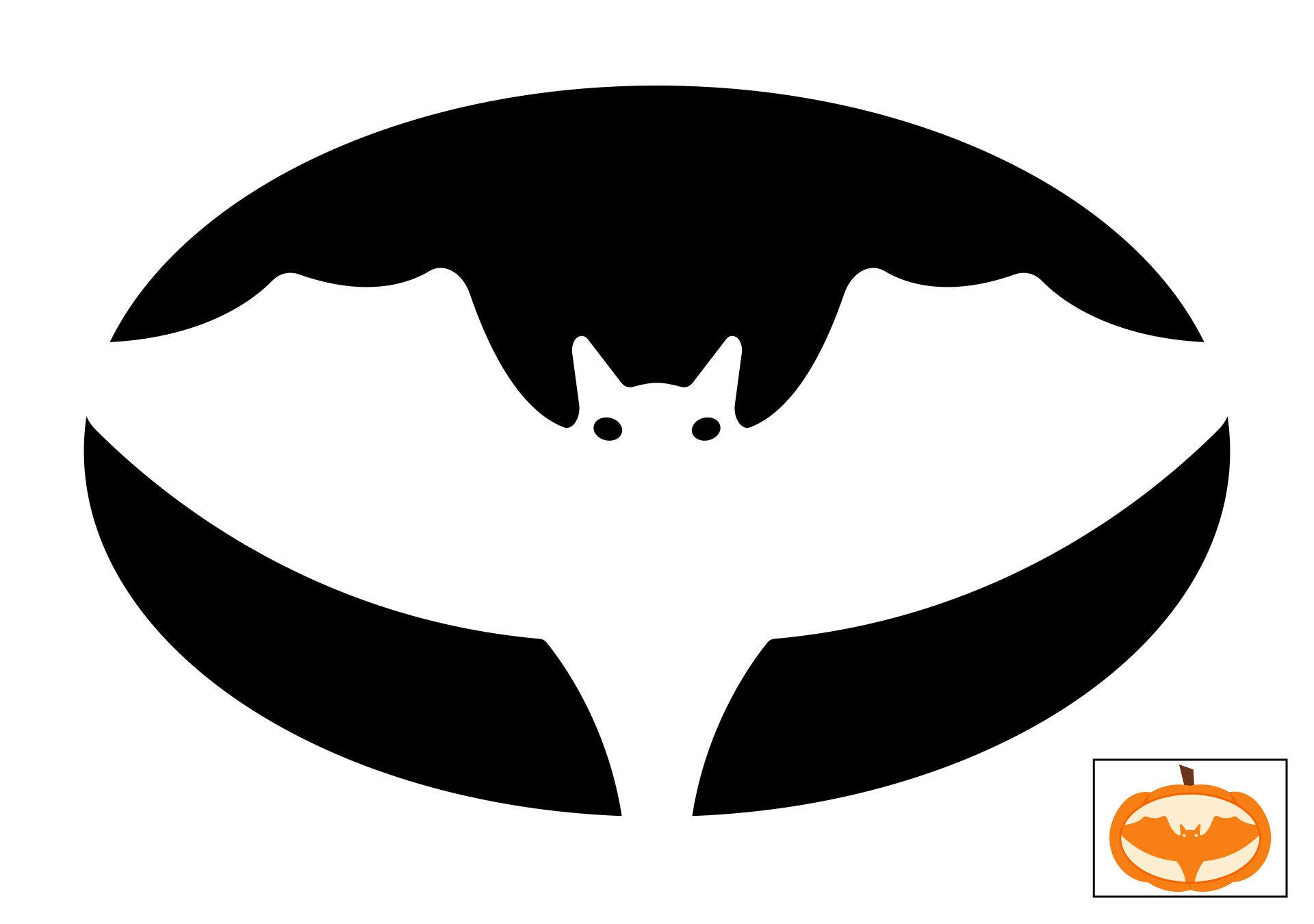 Flying Bat Pumpkin Carving Patterns Printable