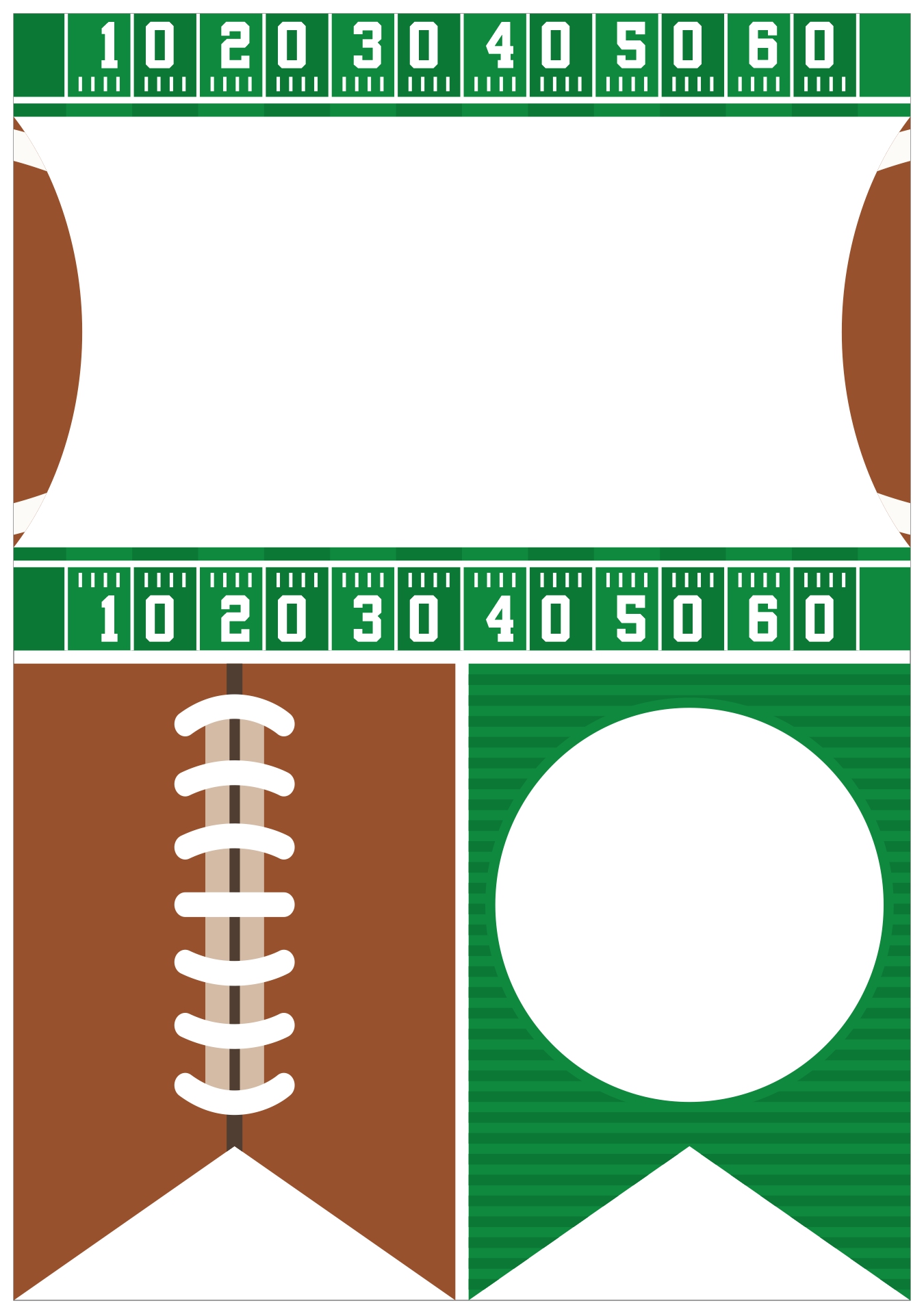 Football Birthday Cutouts Printables