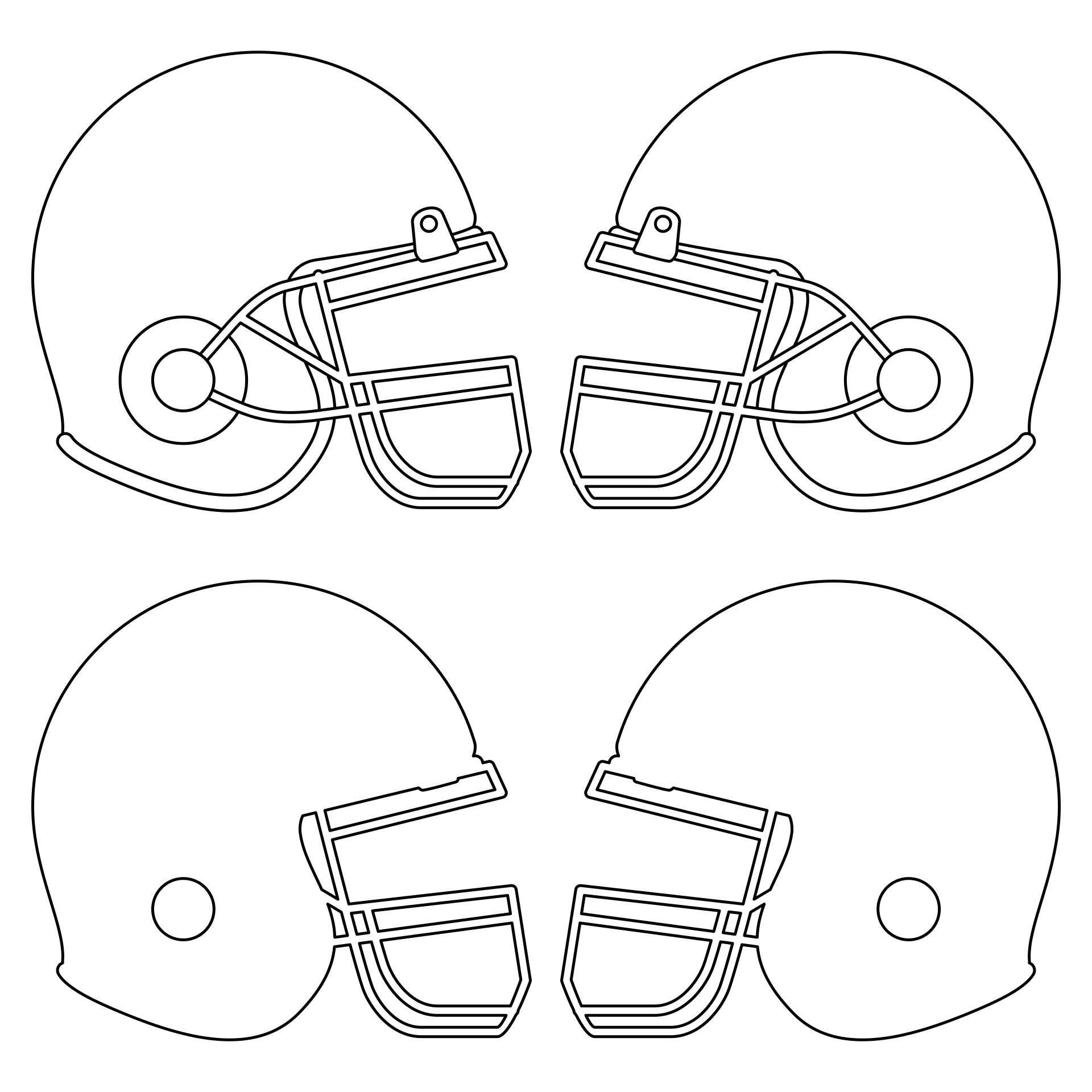 Football Helmet Cutouts Printables