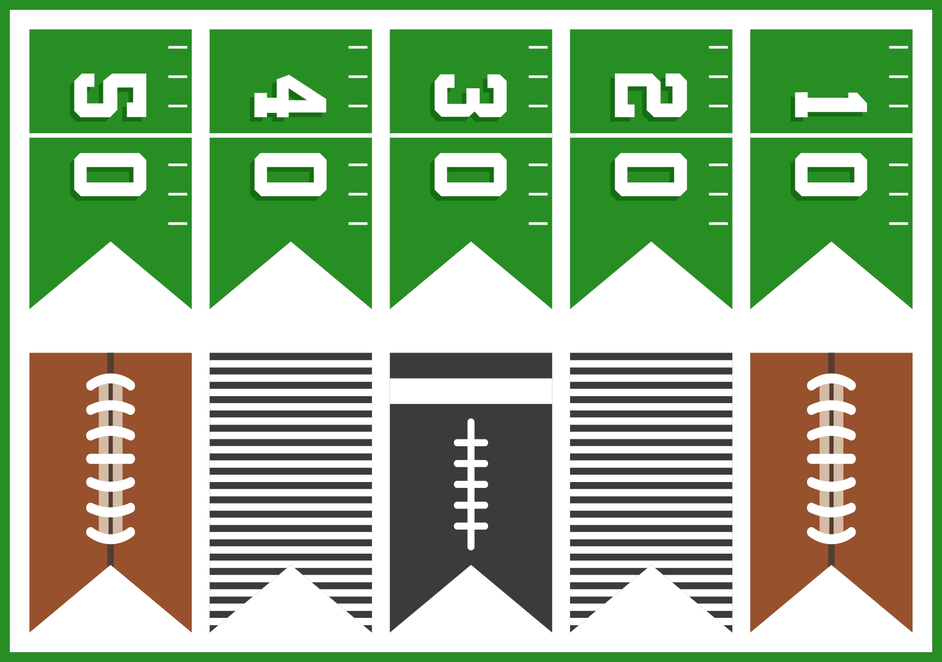 Football Party Cutouts Printables