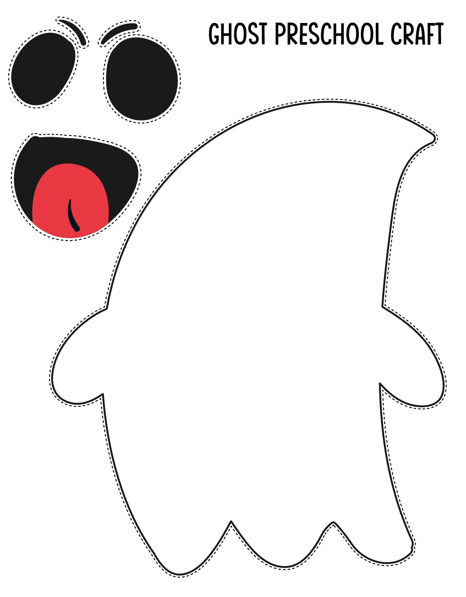 Ghost Cut Out Activity for Preschool