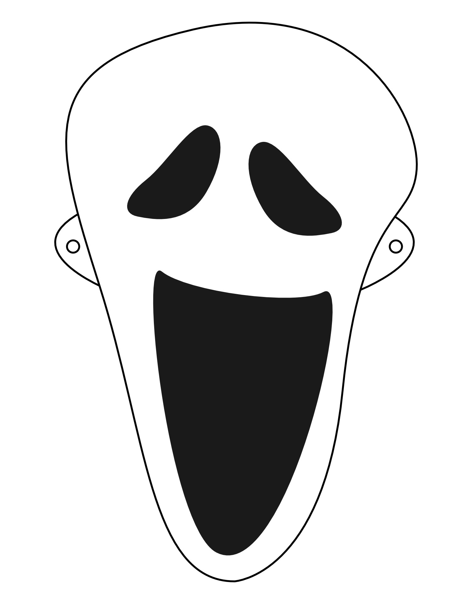 Ghost Face Mask Printable