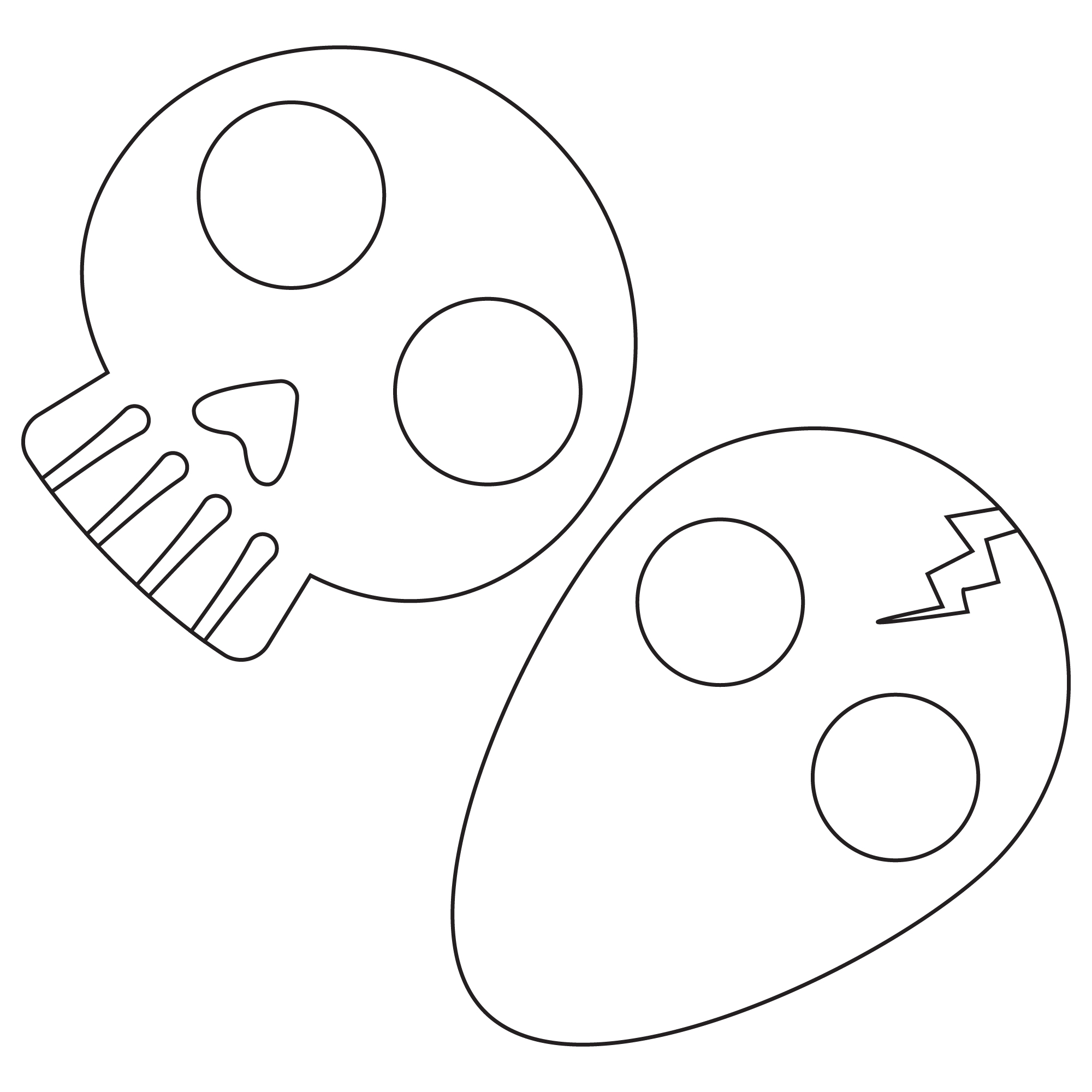 Ghost Face Mask Template for Halloween