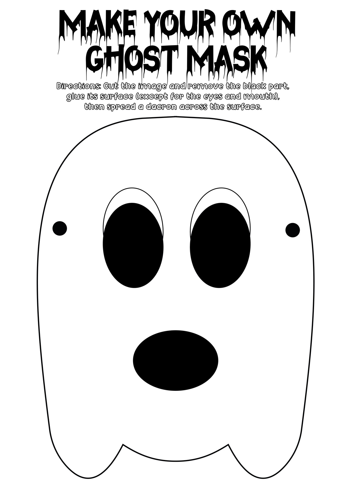 Ghost Mask Craft Project for Kids