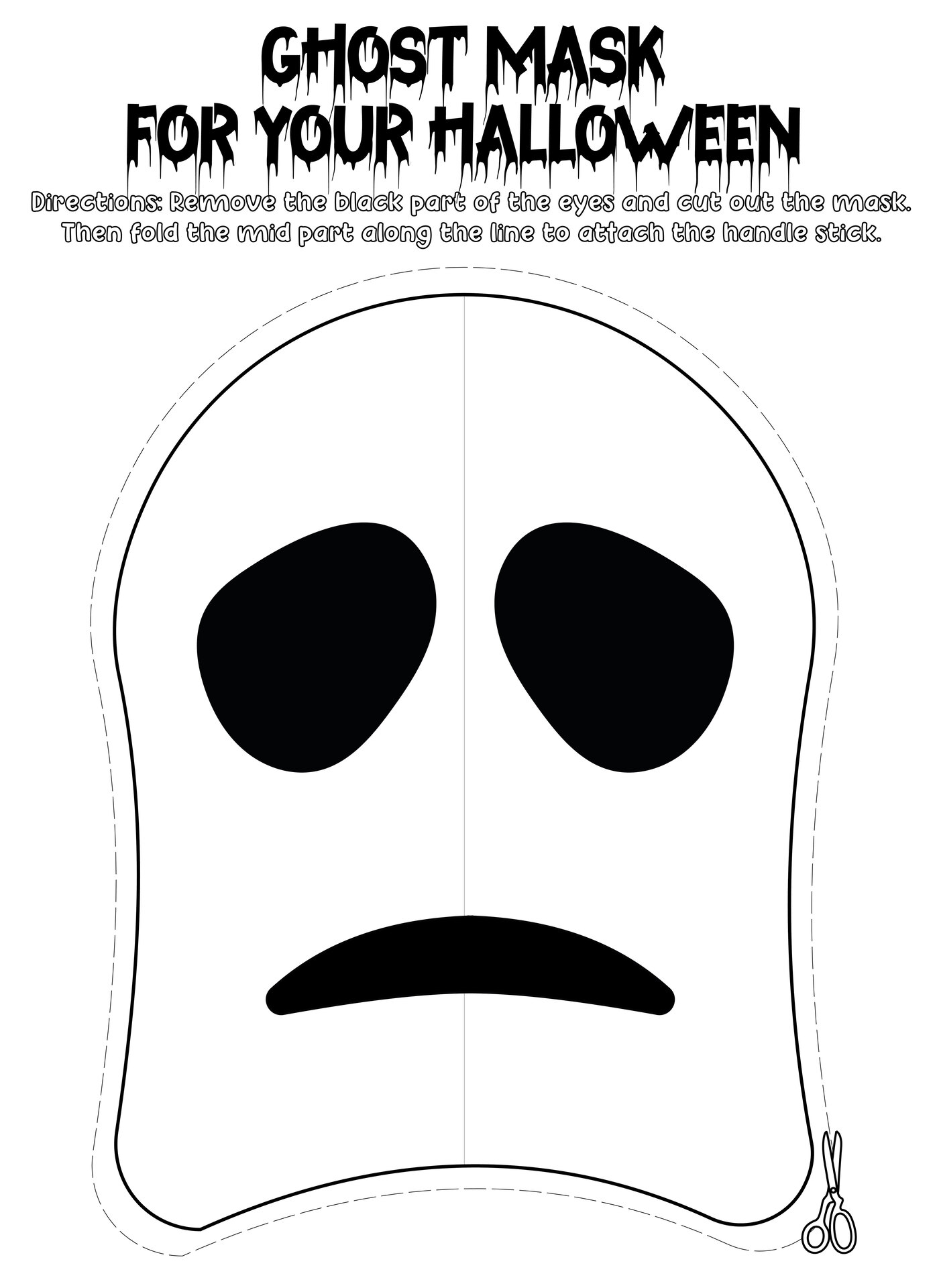 Ghost Mask Template - 15 Free PDF Printables | Printablee