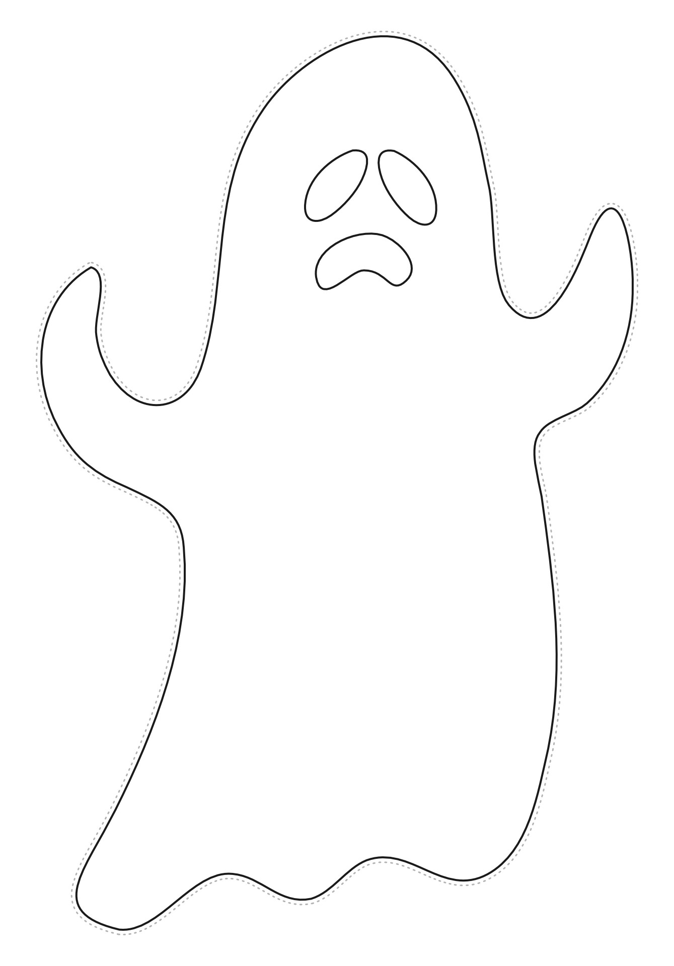 Ghost Shape Cut Out Craft Sheet