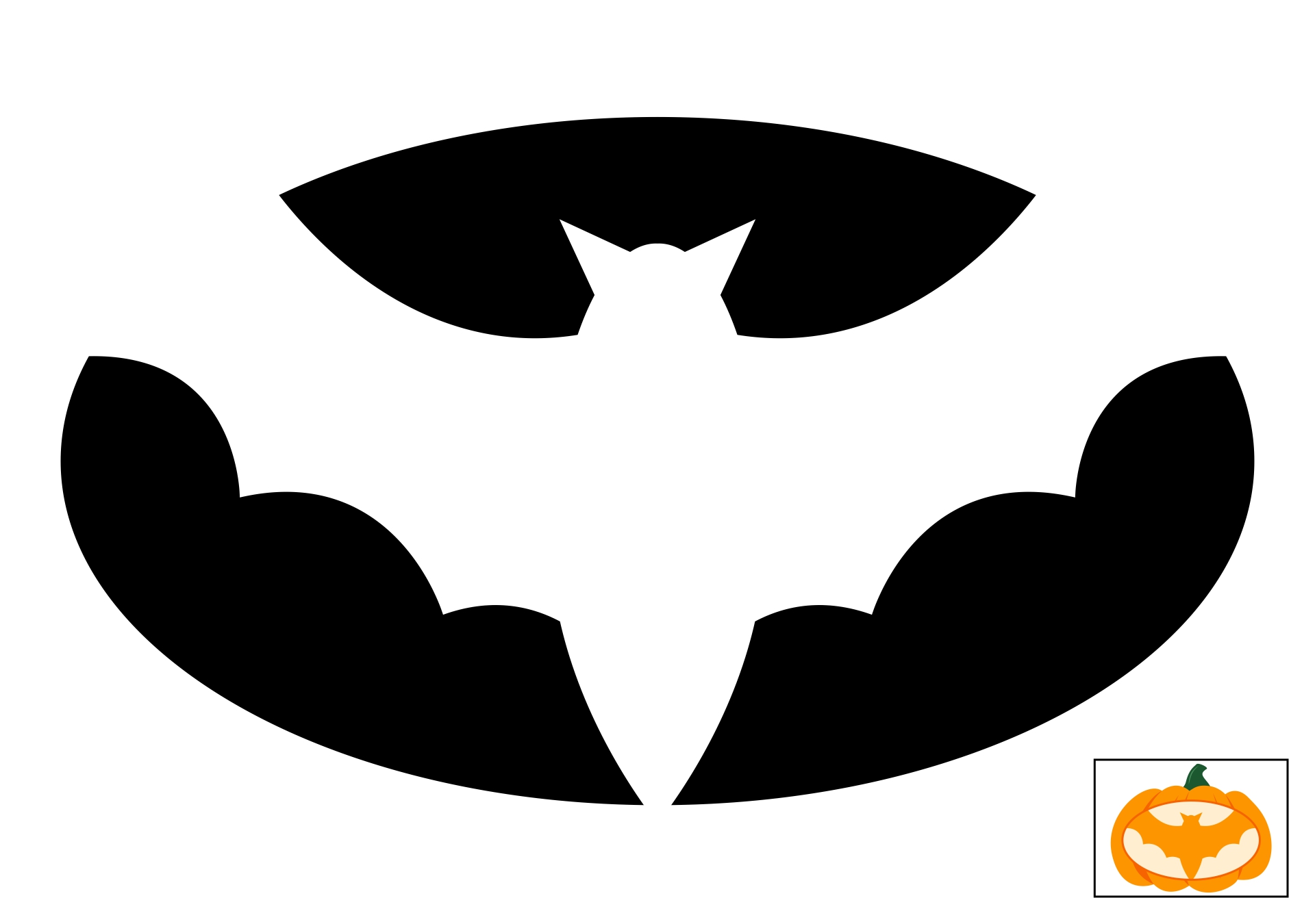 Halloween Bat Pumpkin Carving Stencils Printable