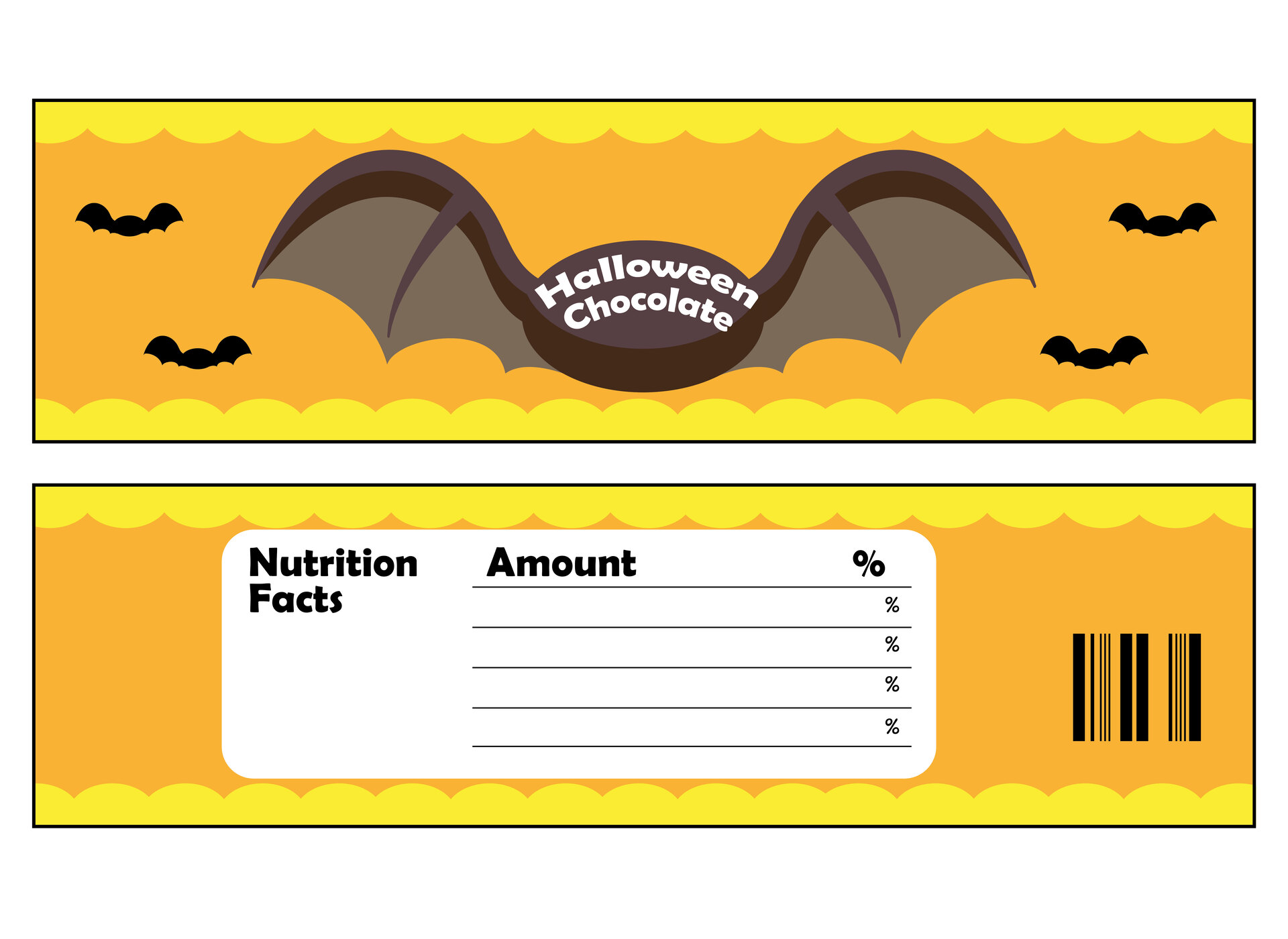 Halloween Candy Bar Tags Printable Design