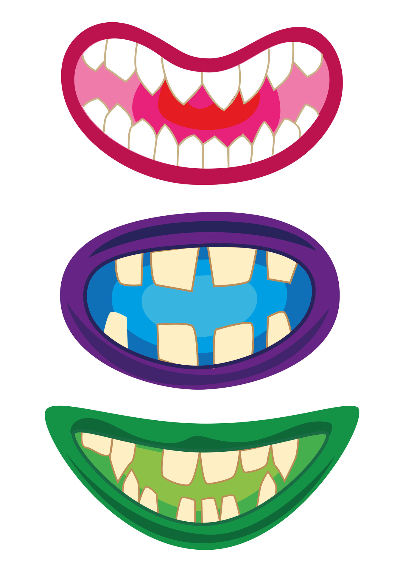 Halloween Printable Scary Monster Mouths