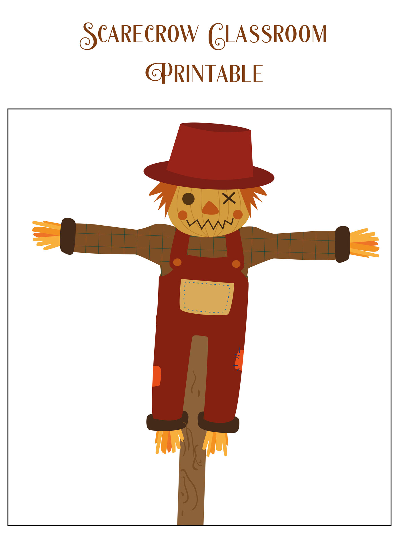 Halloween Scarecrow Printable Decorations