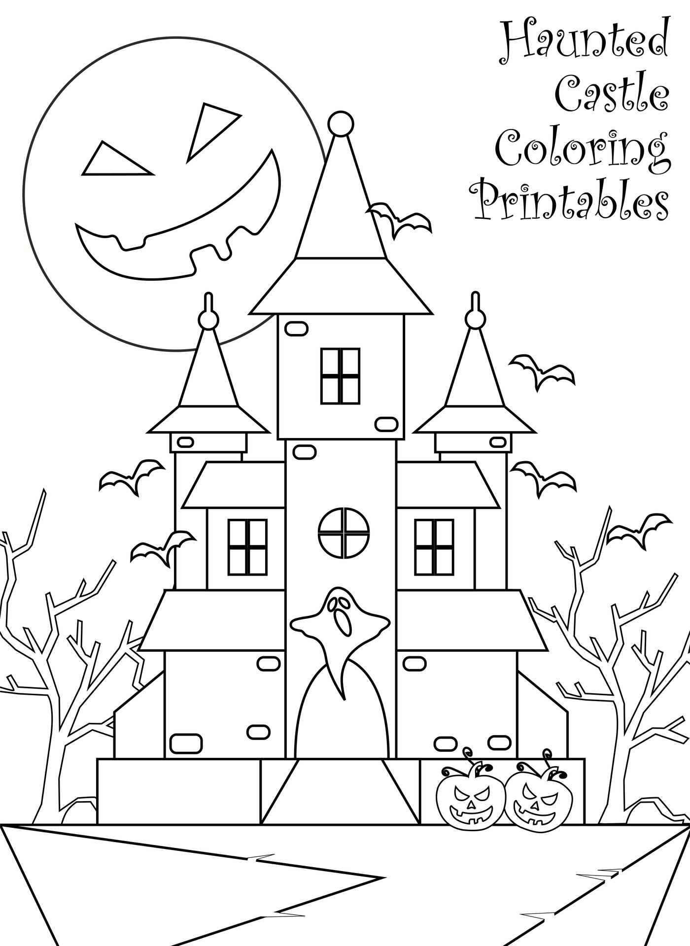 Haunted Castle Coloring Printables