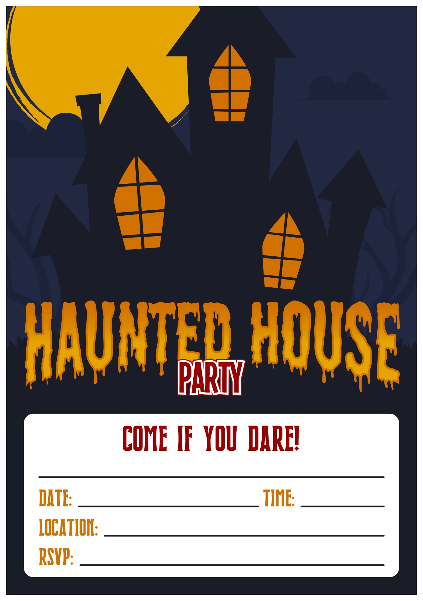 Haunted House Event Flyer Design