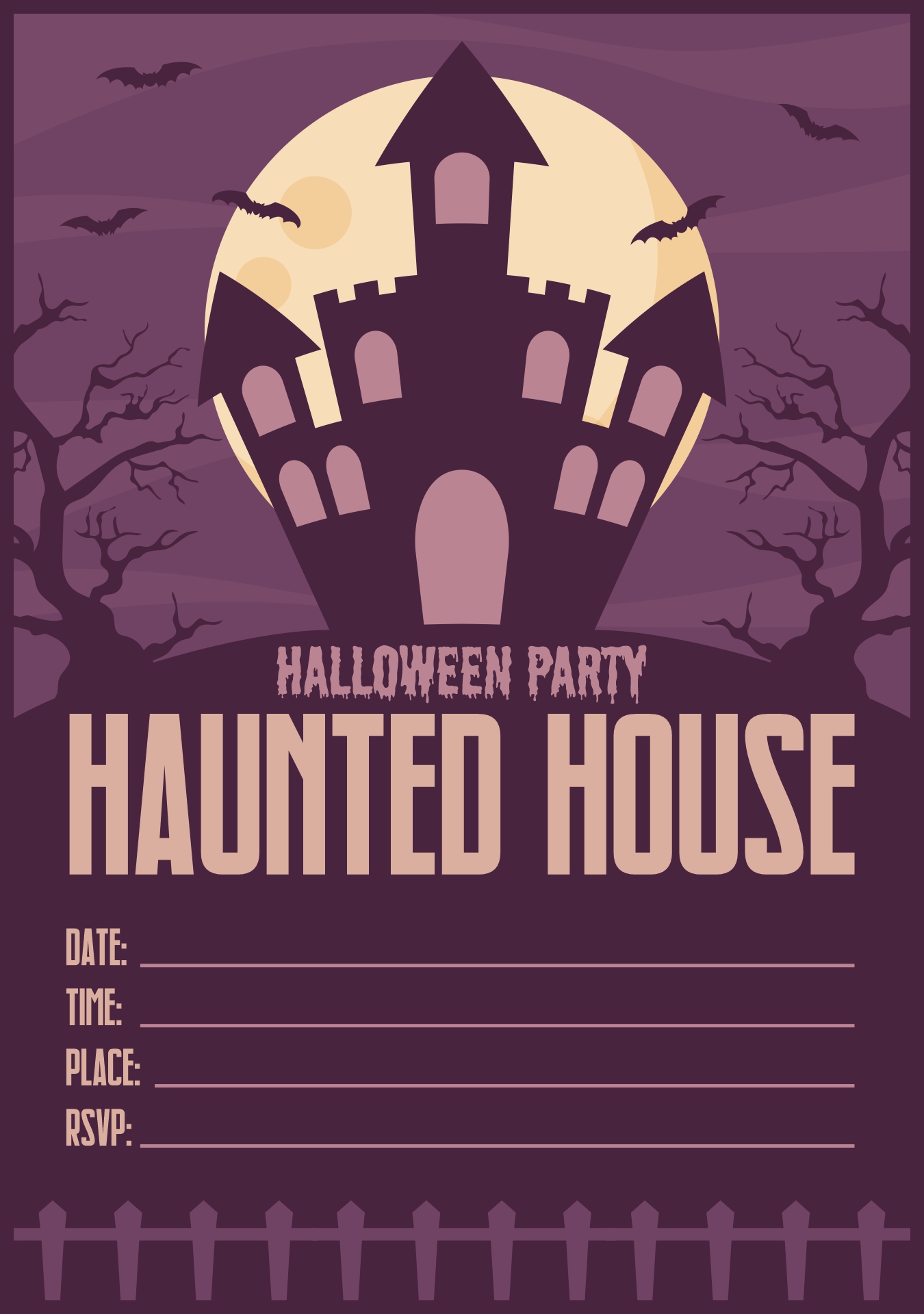 Haunted House Flyer for Halloween