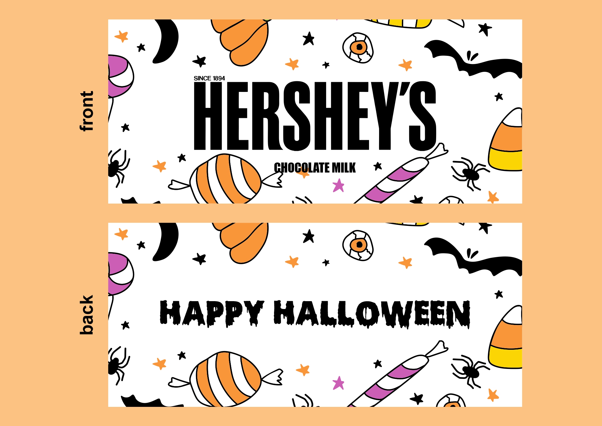 Hershey Bar Wrapper Halloween Design