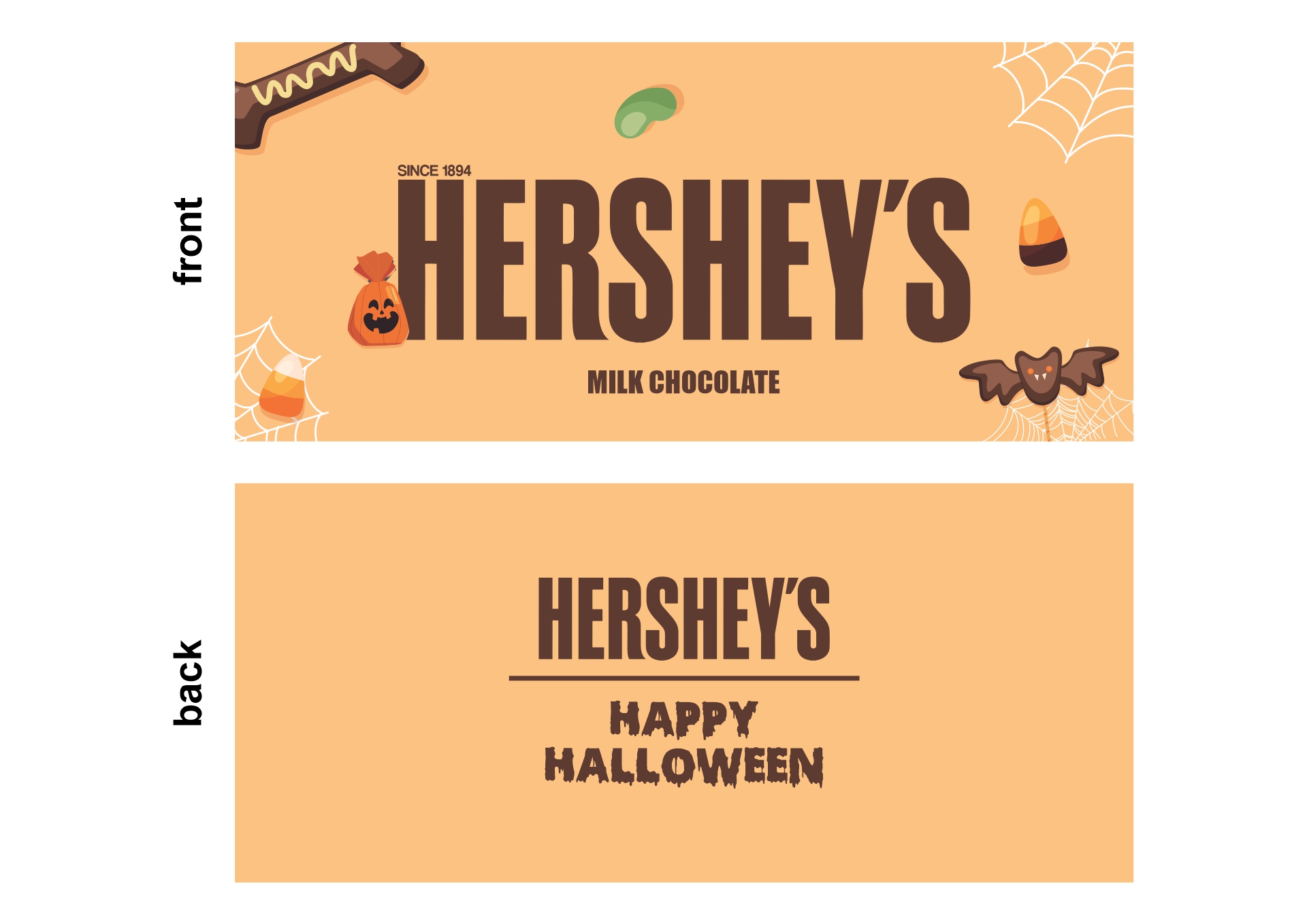 Hershey Bar Wrapper Printable for Halloween