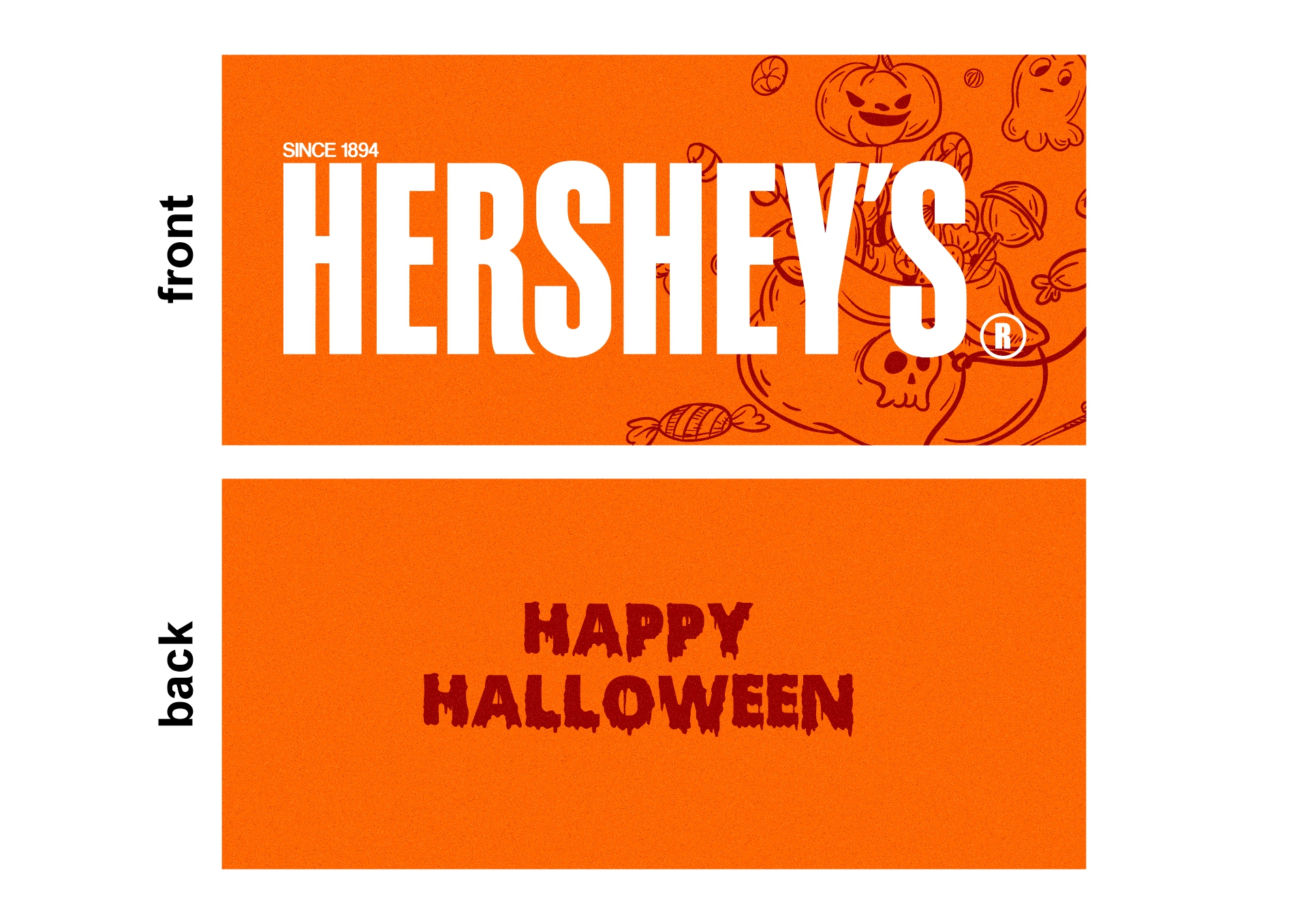 Hershey Chocolate Bar Wrapper Halloween Design