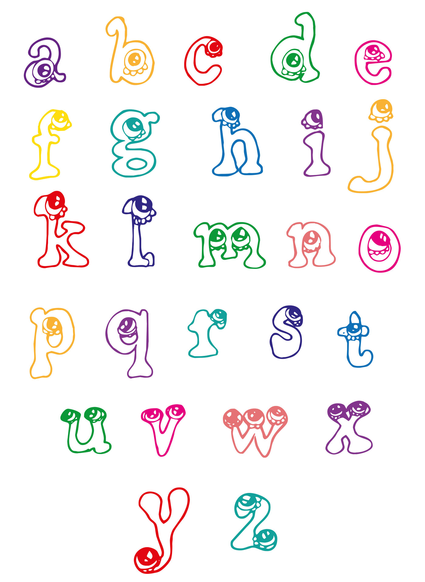 Kids Monster Alphabet Printable