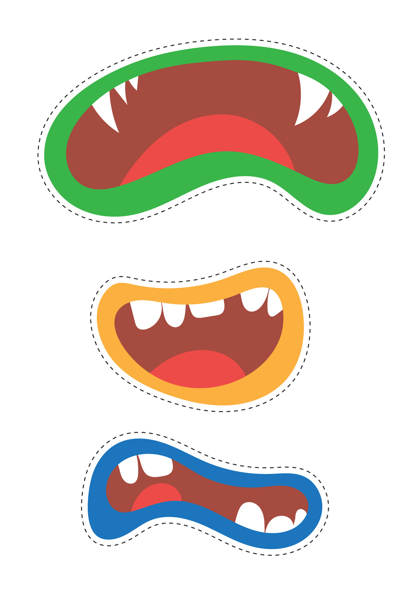 Kids Monster Mouth Printable Cutouts