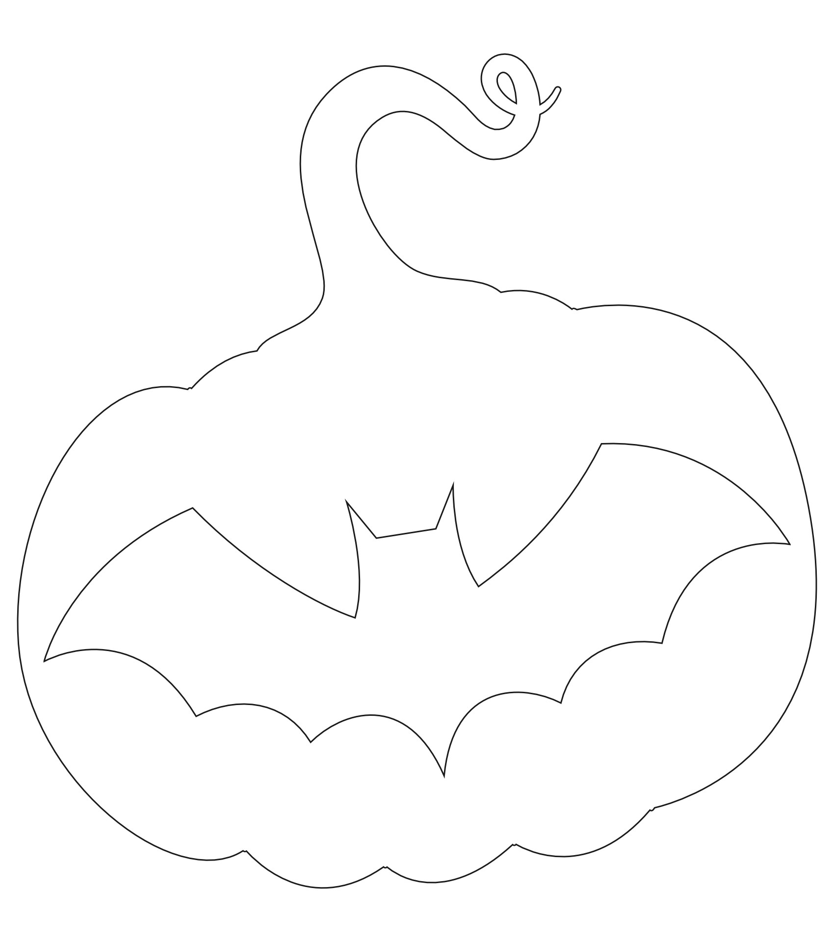 Large Bat Stencils for Pumpkin Carving