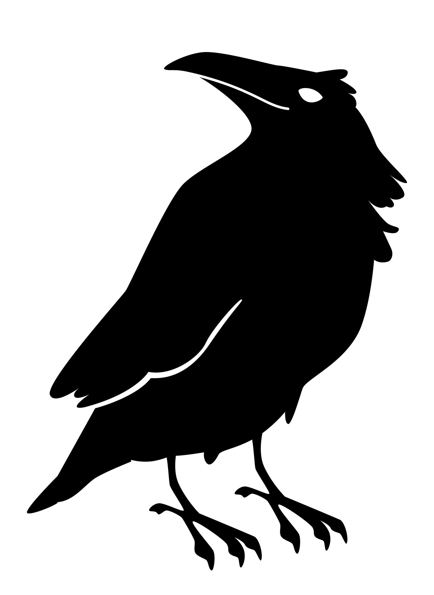 Large Crow Stencils for Halloween