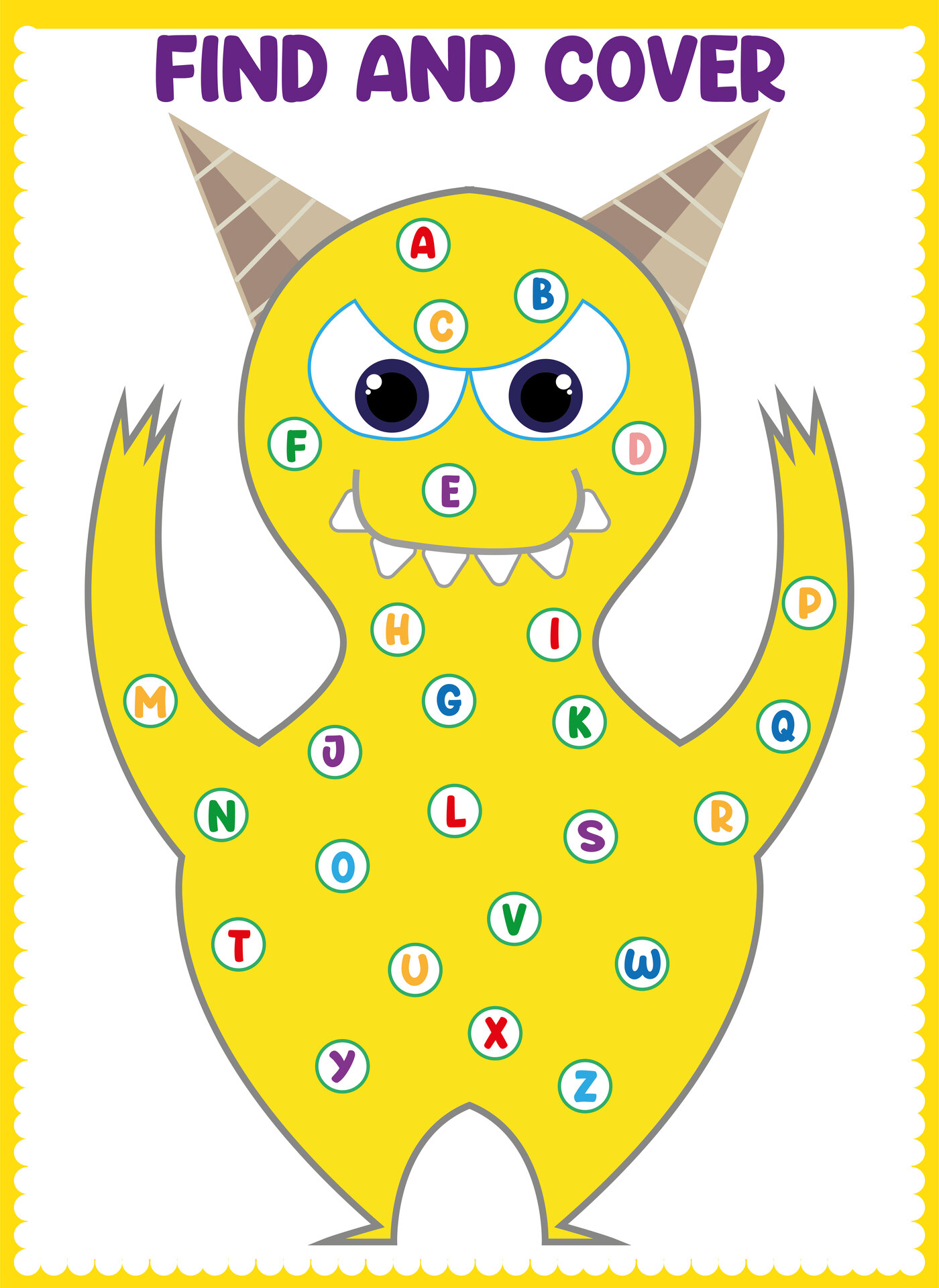 Monster Alphabet Learning Sheets