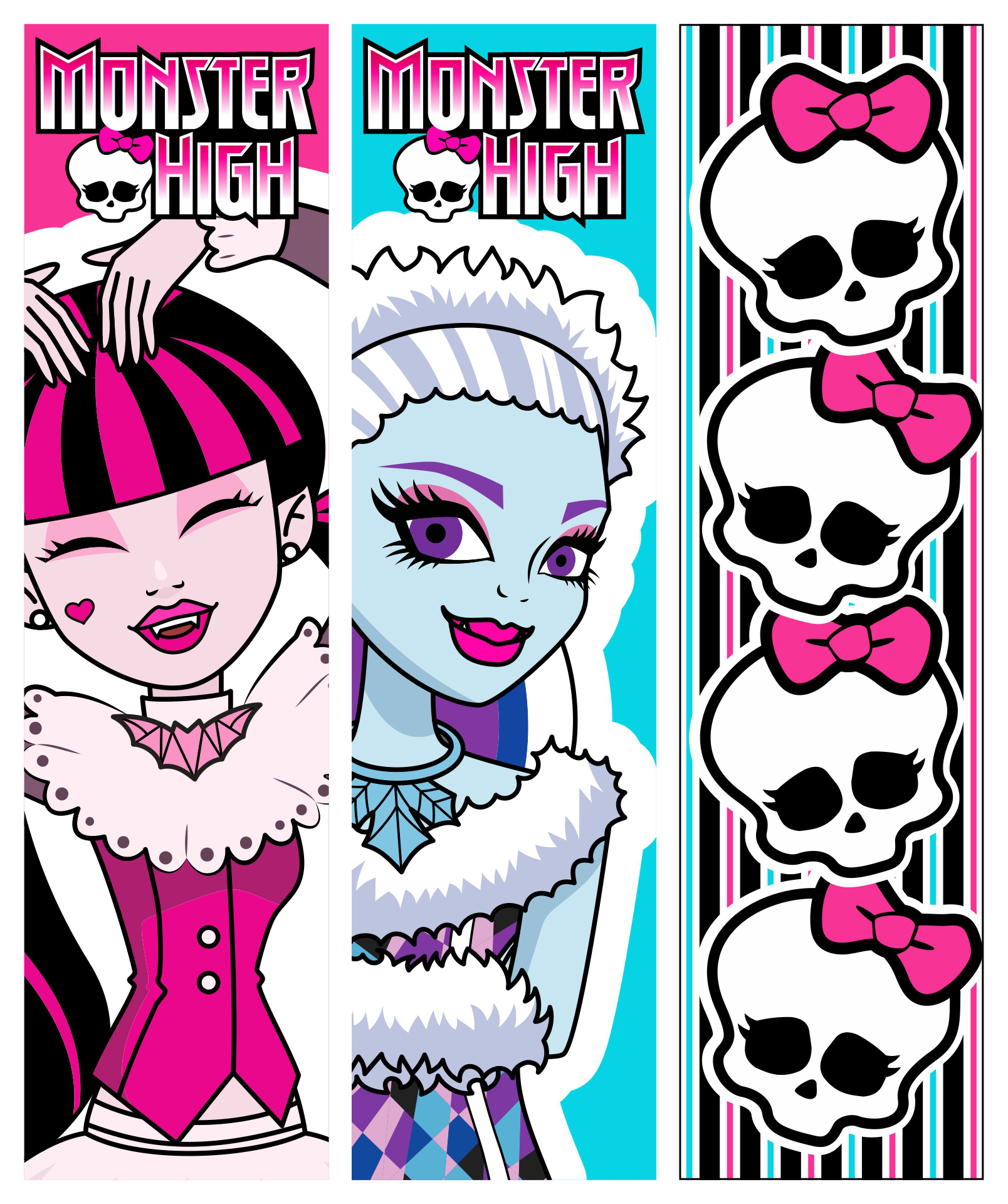 Monster High Character Bookmarks