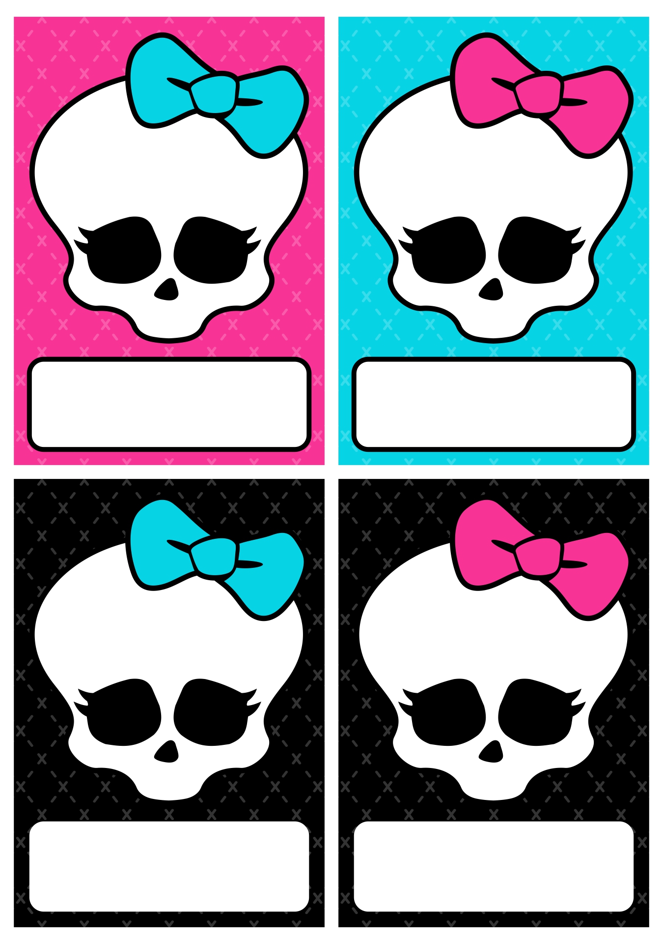 Monster High Gift Tags for Halloween