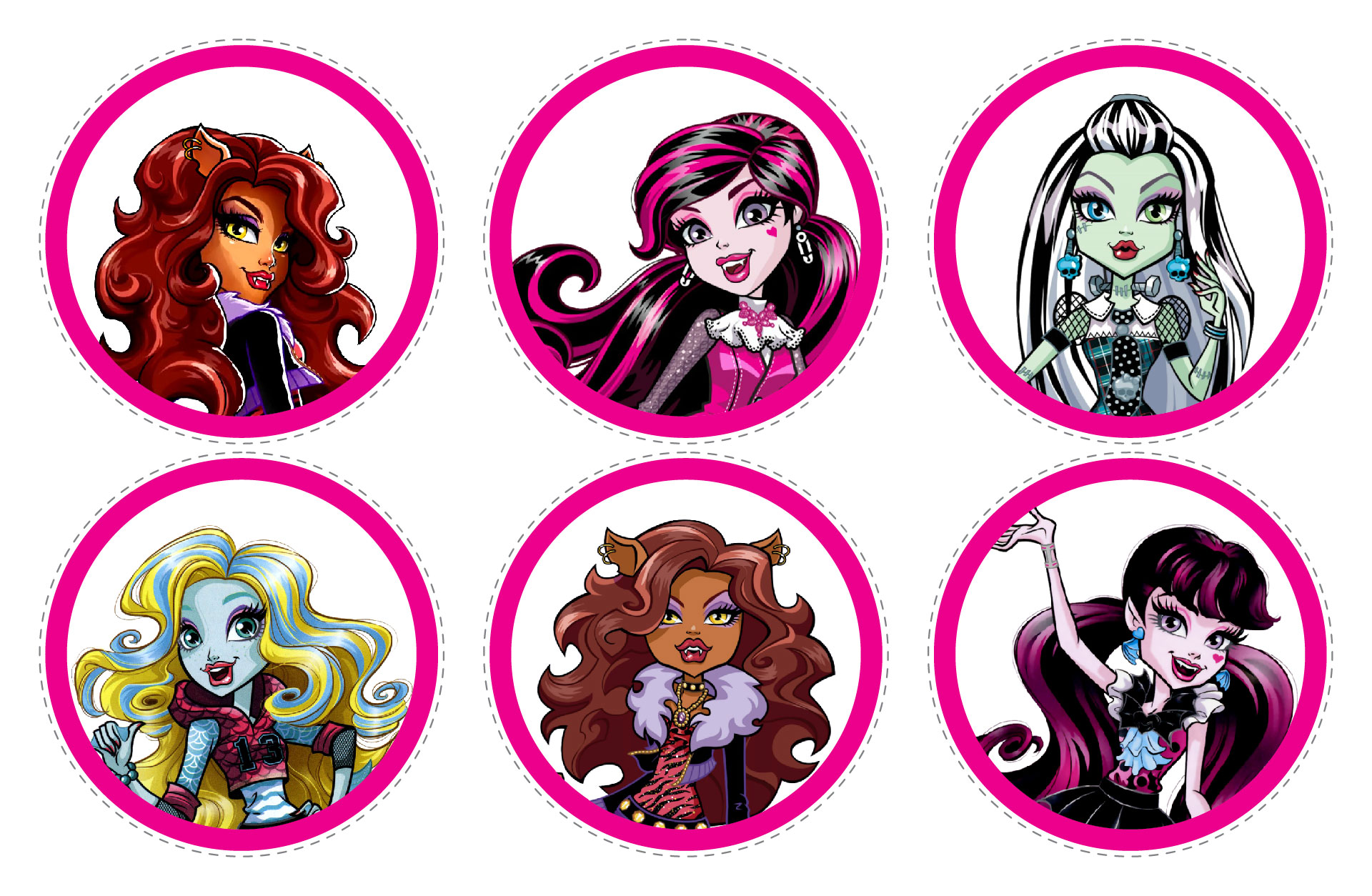 Monster High Party Cupcake Topper Set