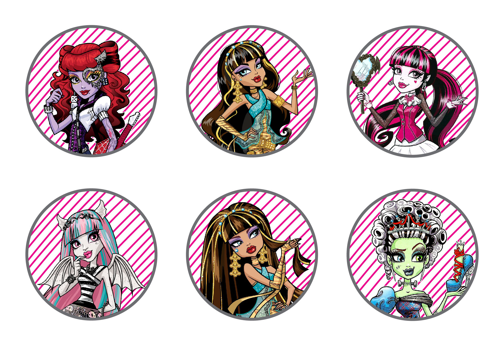 Monster High Themed Cupcake Decorations