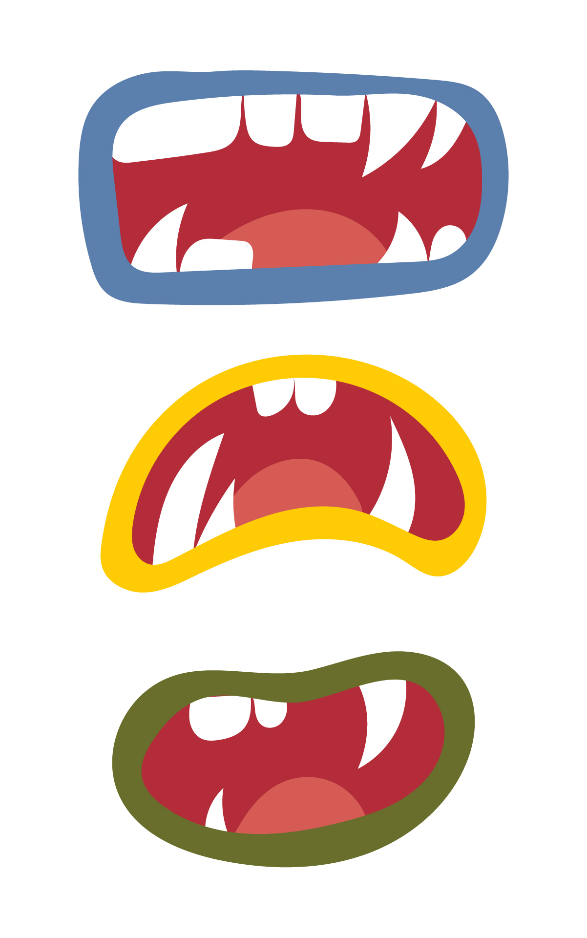 Monster Mouth Cutouts for Kids Crafts