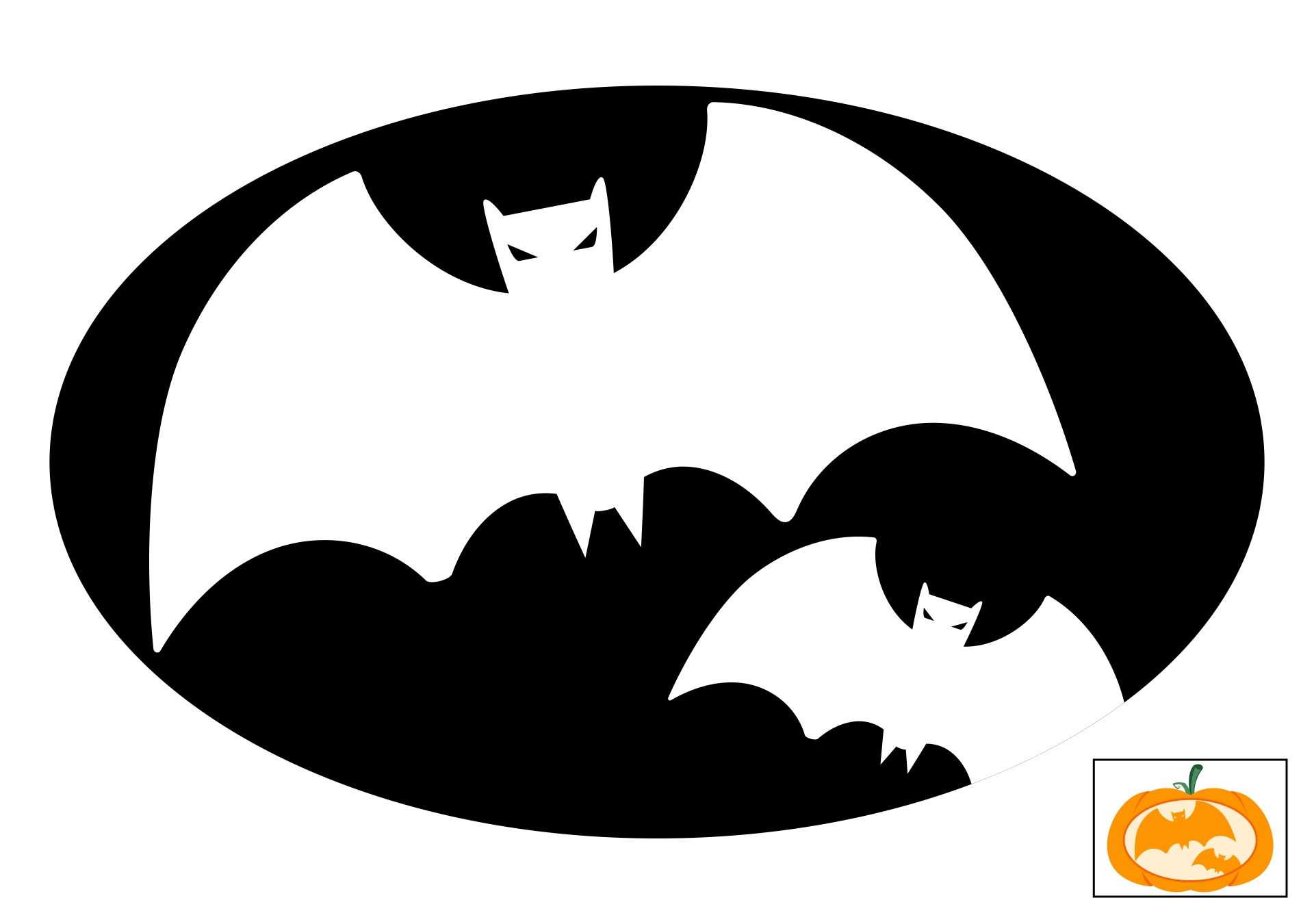 Night Bat Pumpkin Carving Designs Printable