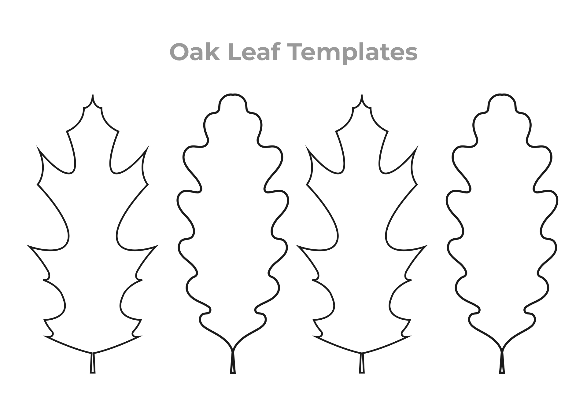 Oak Leaf Templates Printable