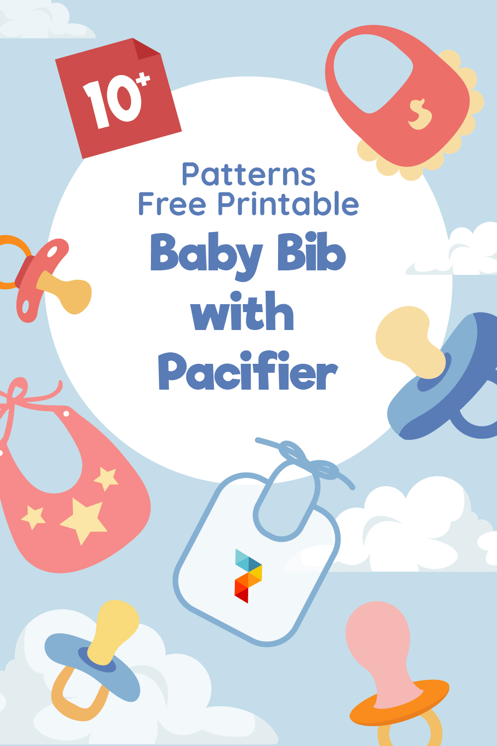 Patterns  Printable Baby Bib With Pacifier